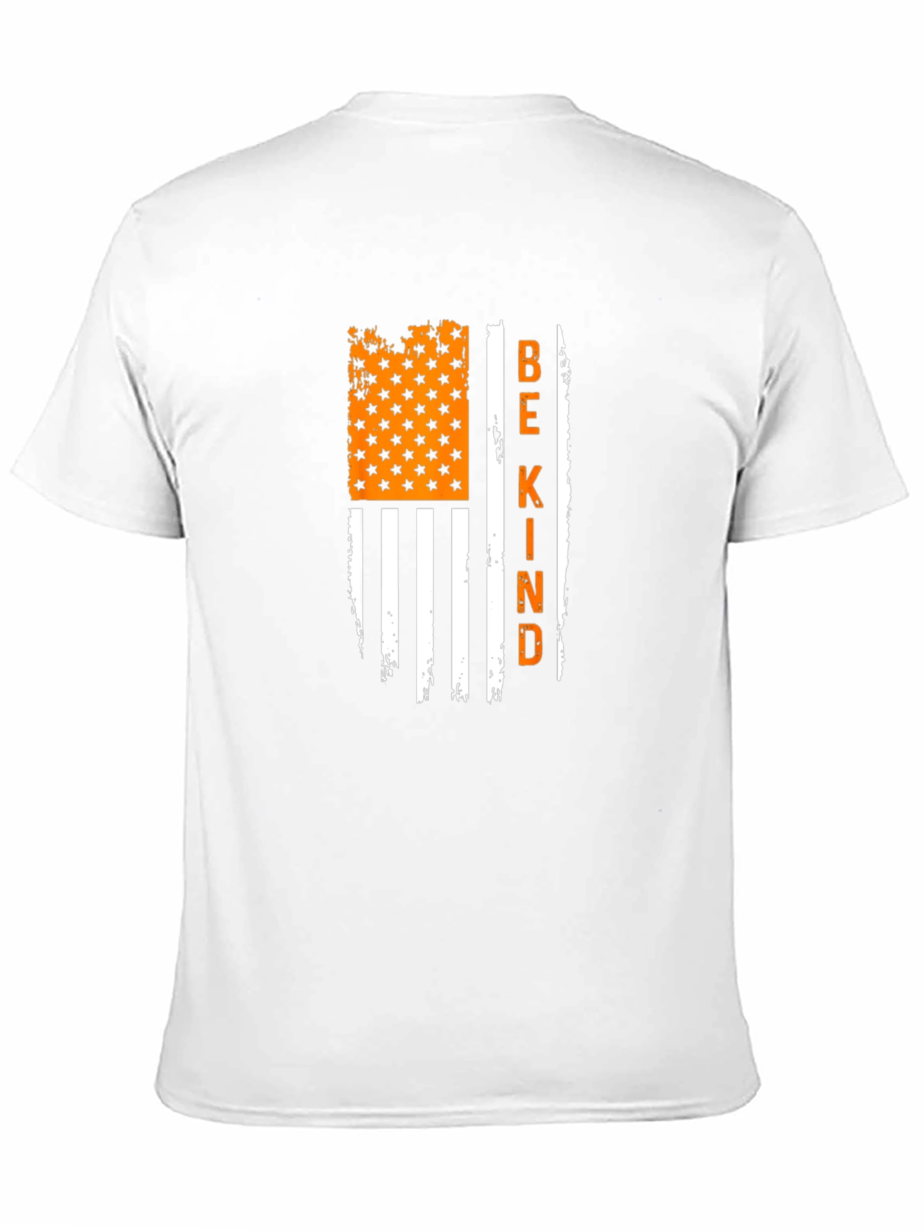 Be Kind Graphic Tee: Distressed American Flag T-Shirt