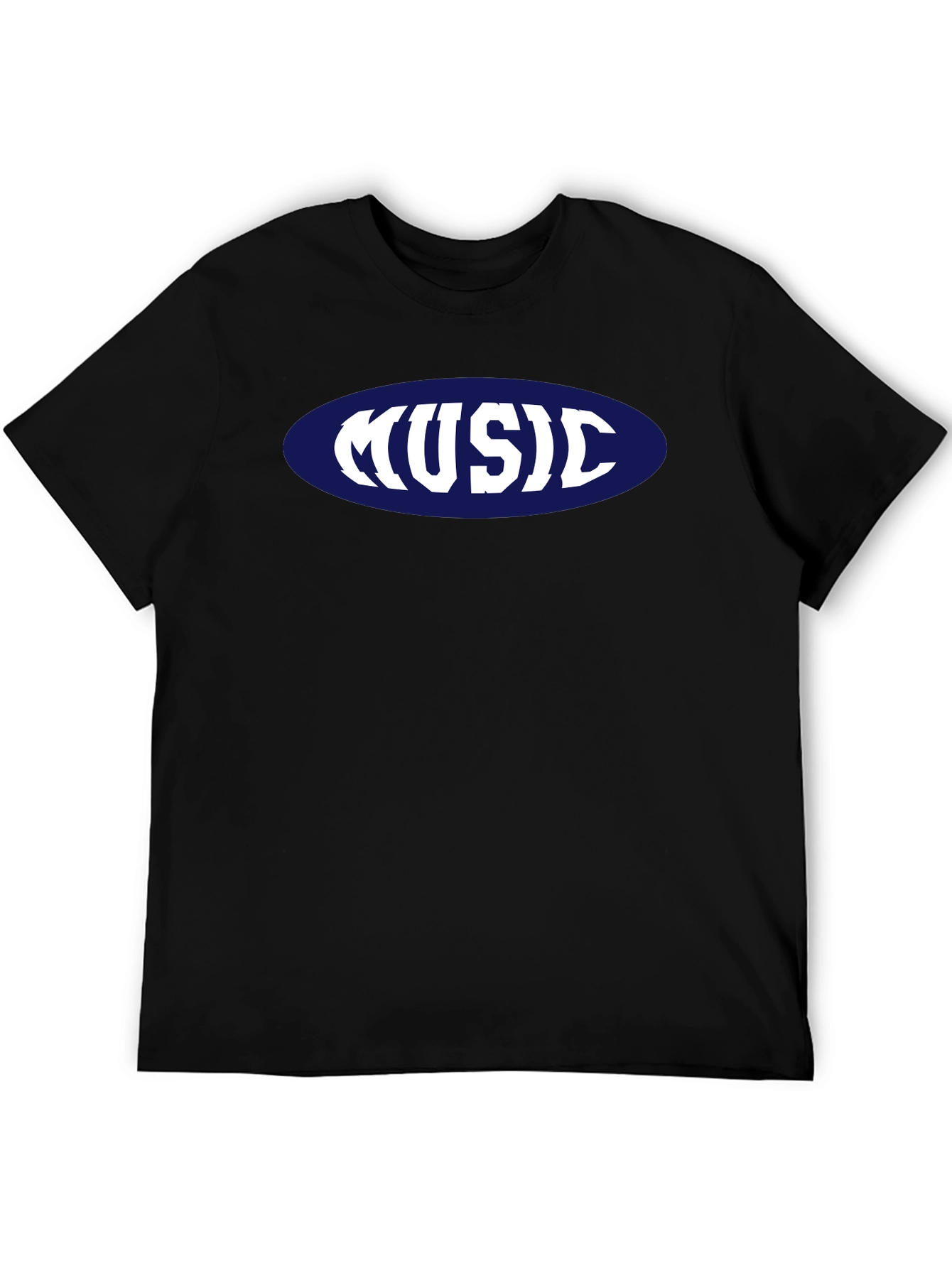 Music T-Shirt - Retro Oval Design