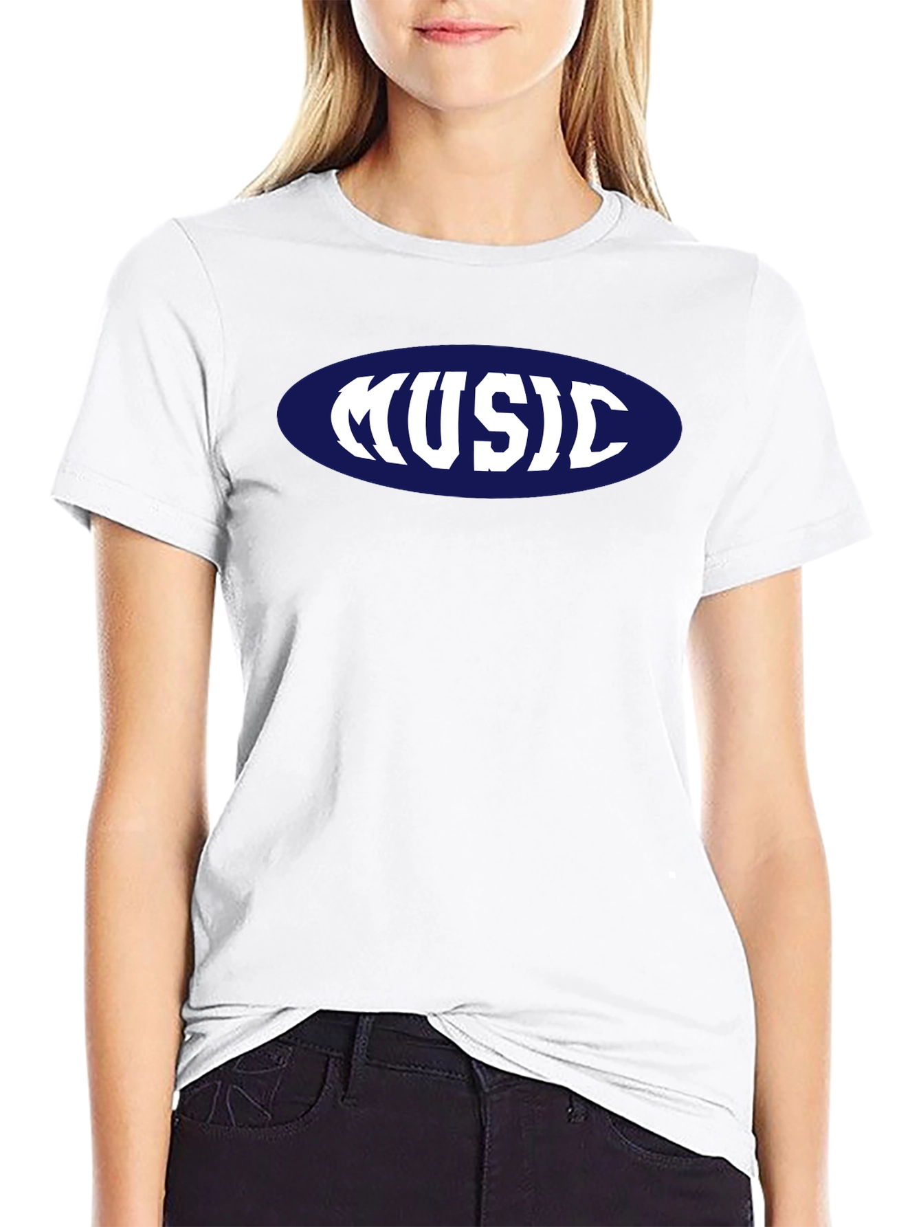 Music T-Shirt - Retro Oval Design
