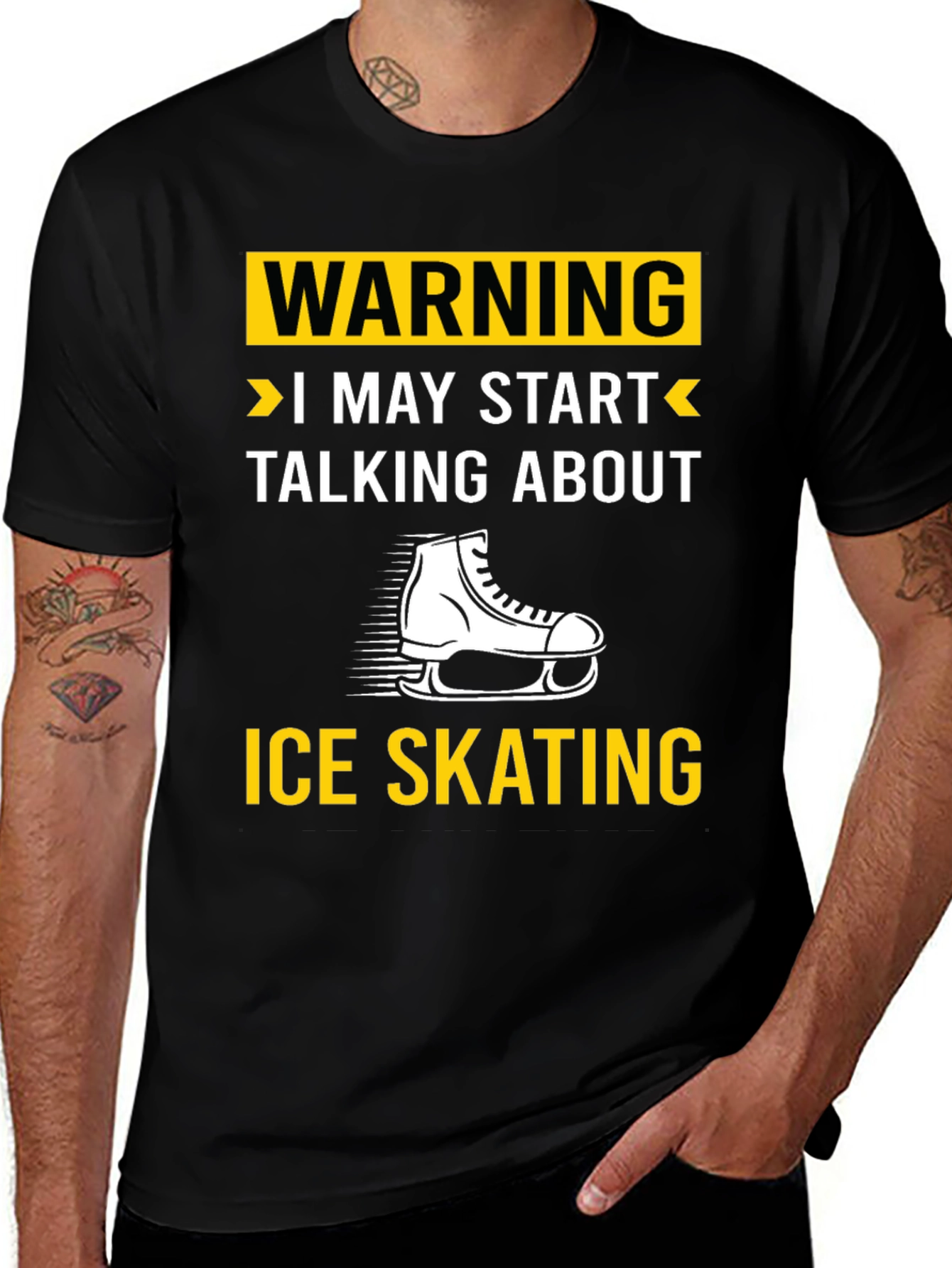 Warning Ice Skating T-Shirt
