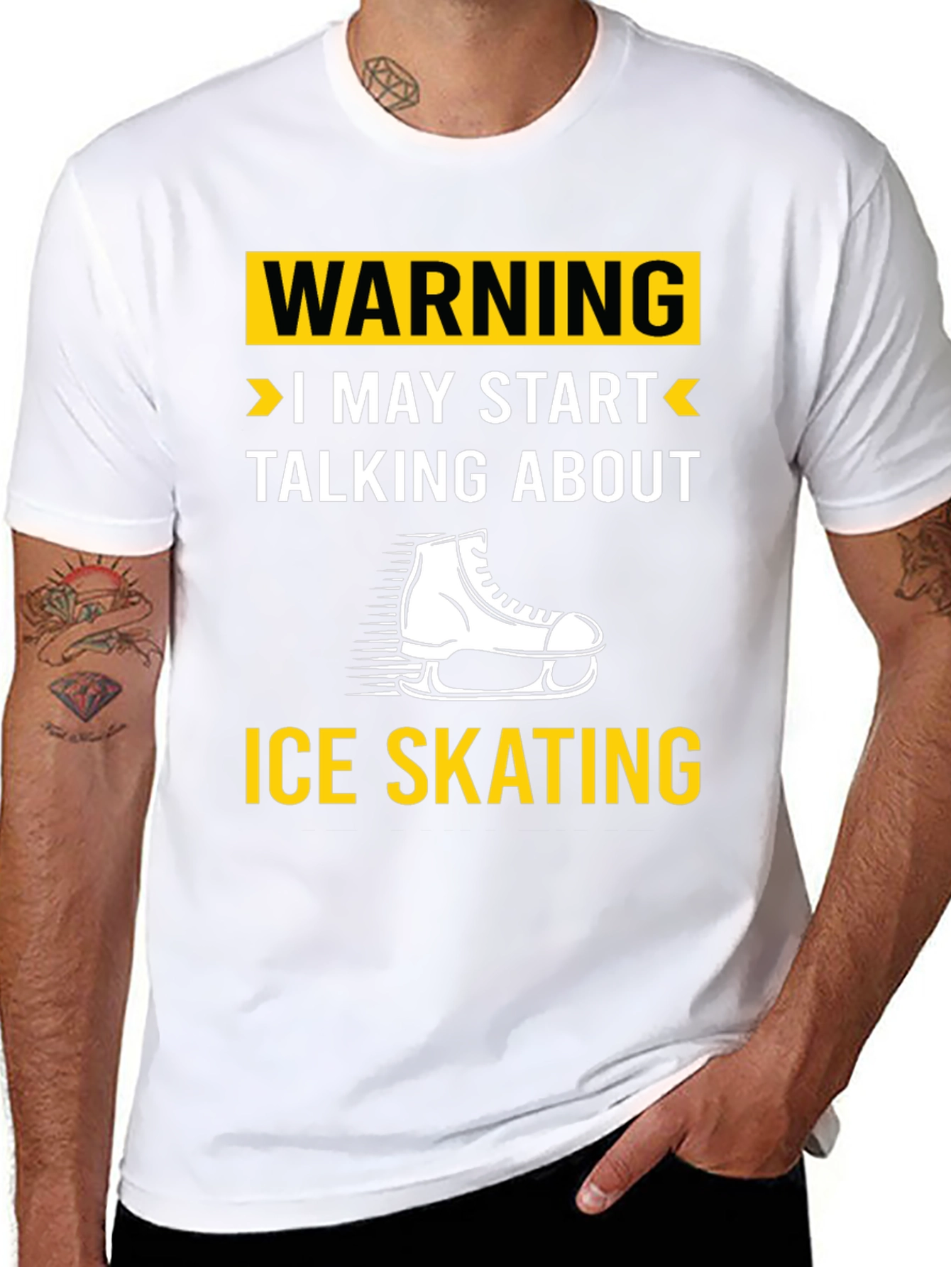 Warning Ice Skating T-Shirt