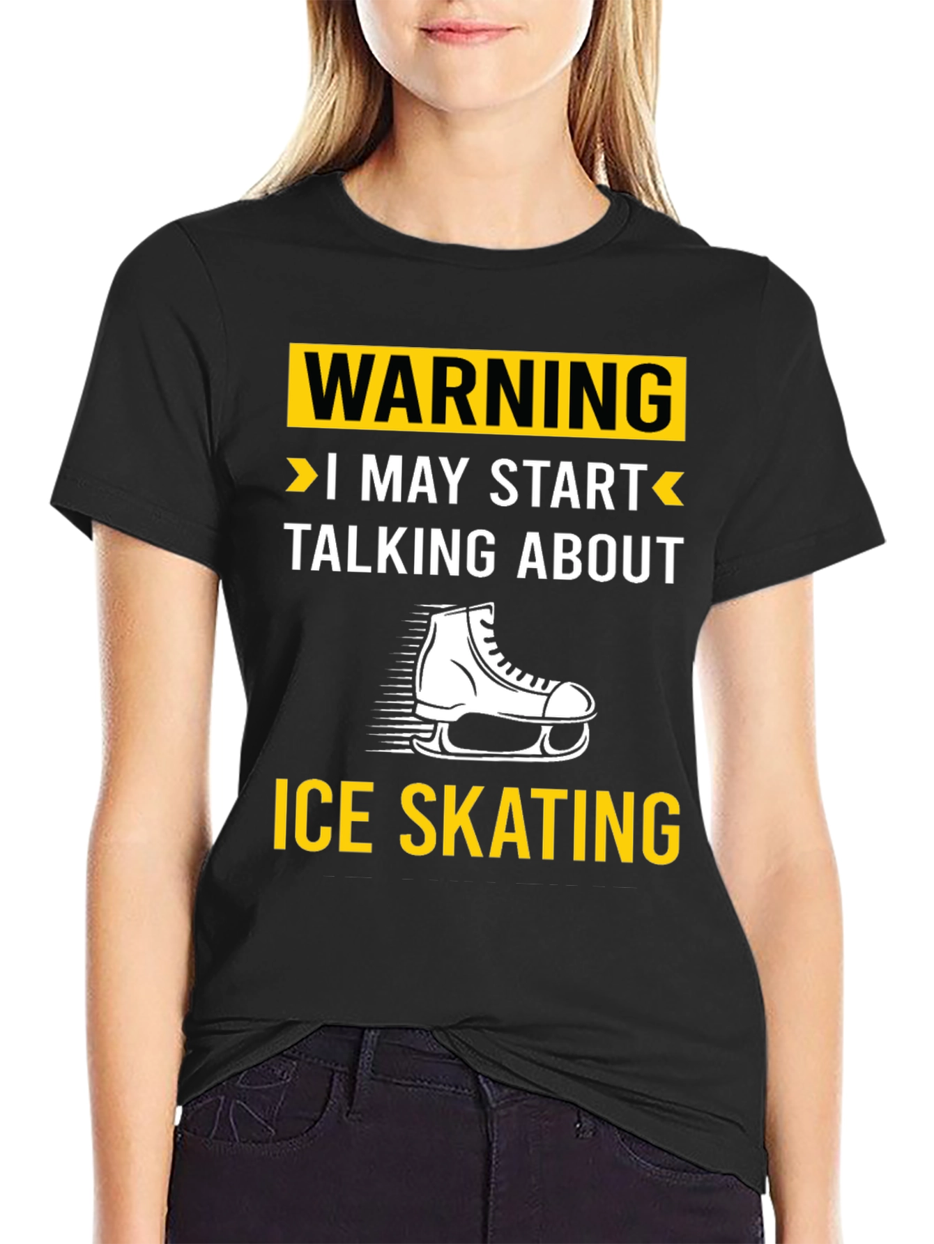 Warning Ice Skating T-Shirt