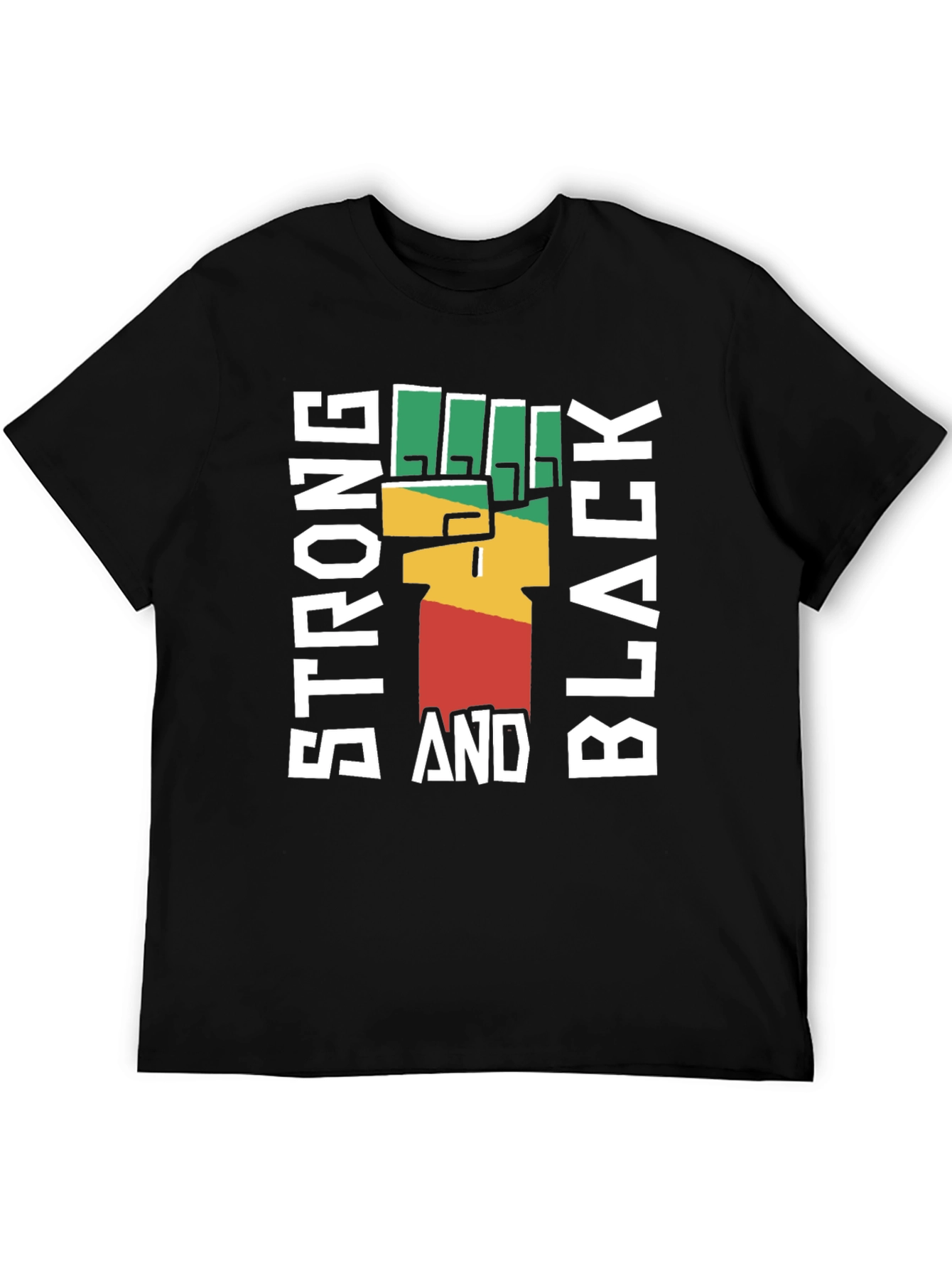 Strong And Black Fist Graphic Tee - Empowering Design