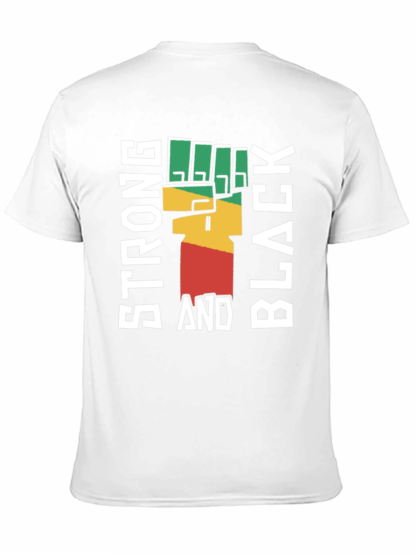 Strong And Black Fist Graphic Tee - Empowering Design