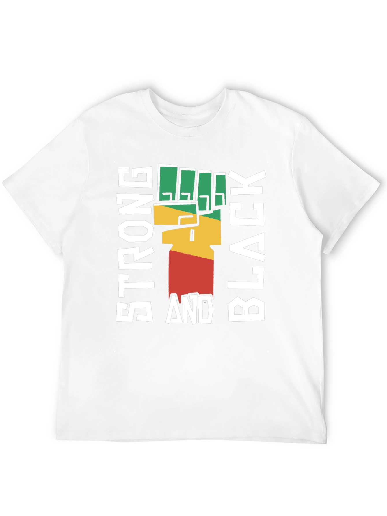 Strong And Black Fist Graphic Tee - Empowering Design