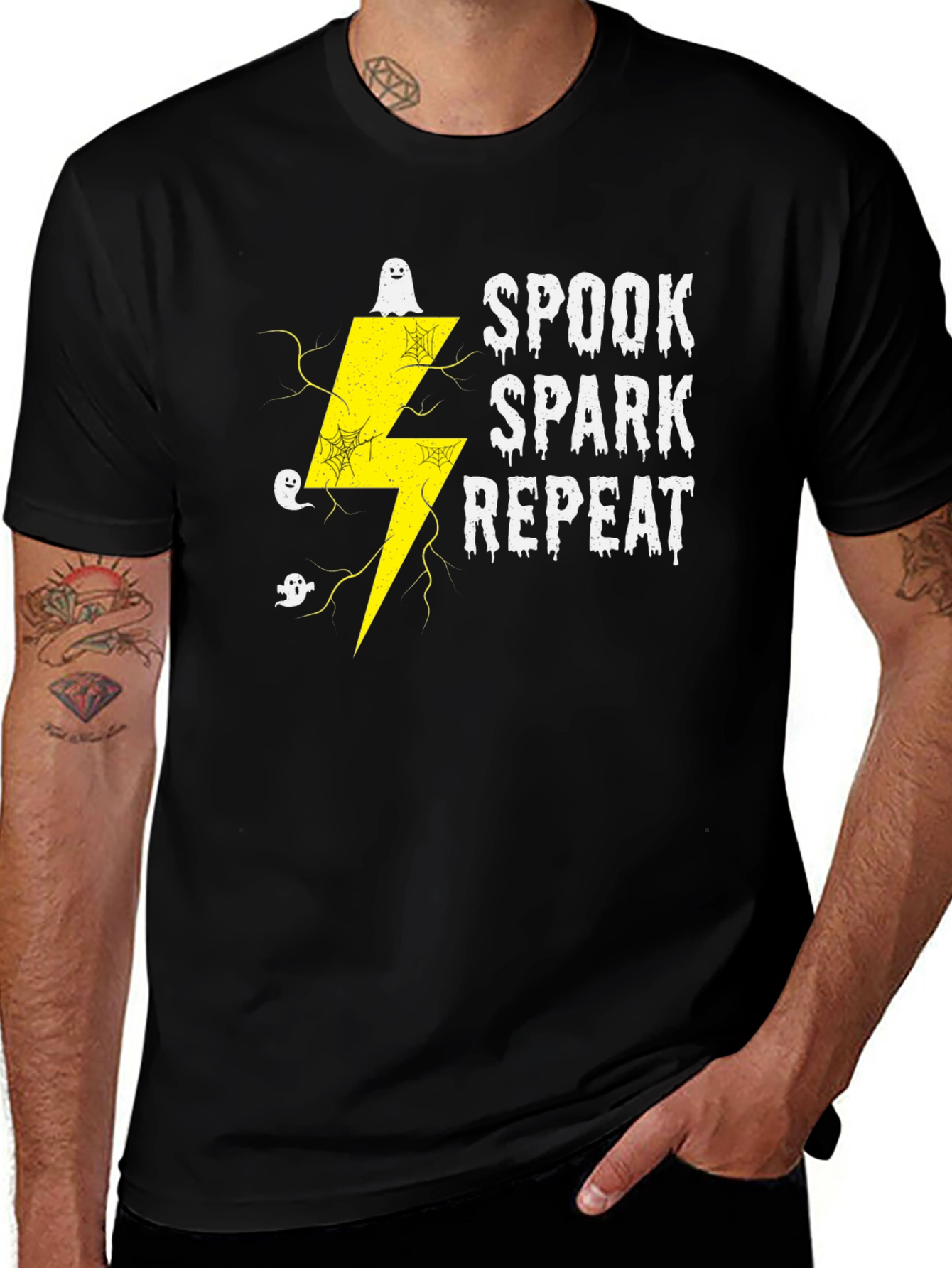 Spook Spark Repeat Graphic Tee - Halloween Shirt