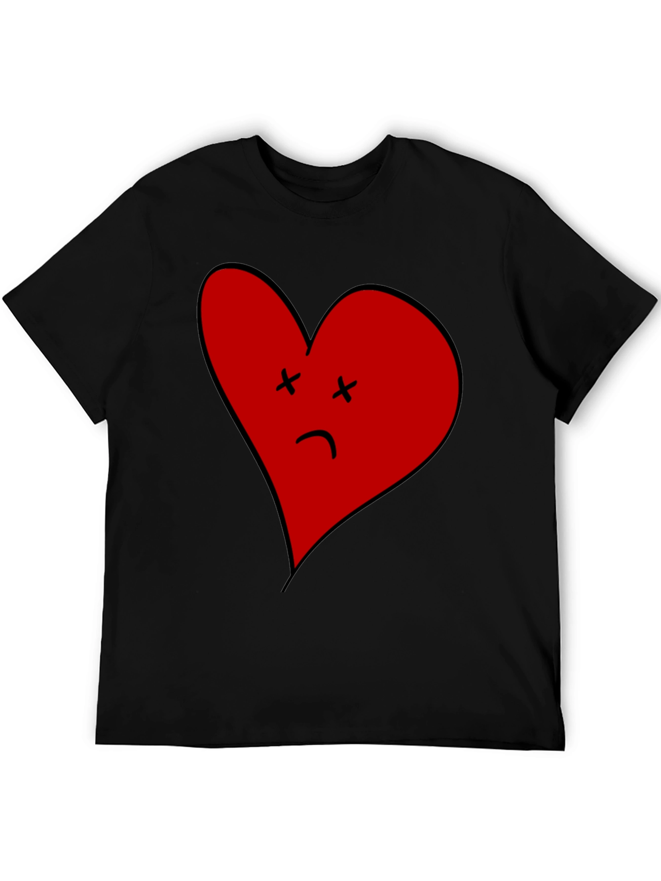 Sad Heart Graphic Tee - Unisex Black T-Shirt