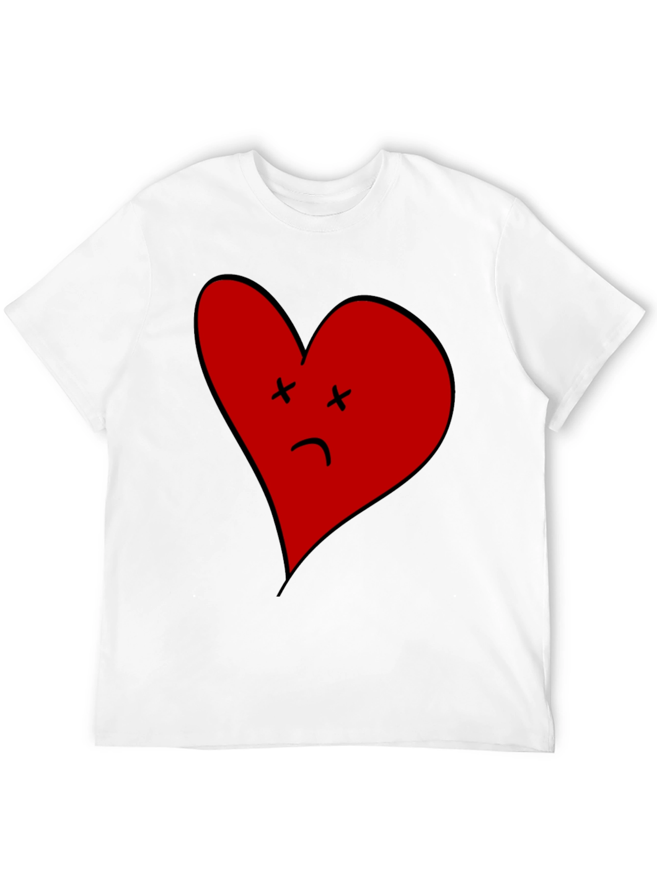 Sad Heart Graphic Tee - Unisex Black T-Shirt