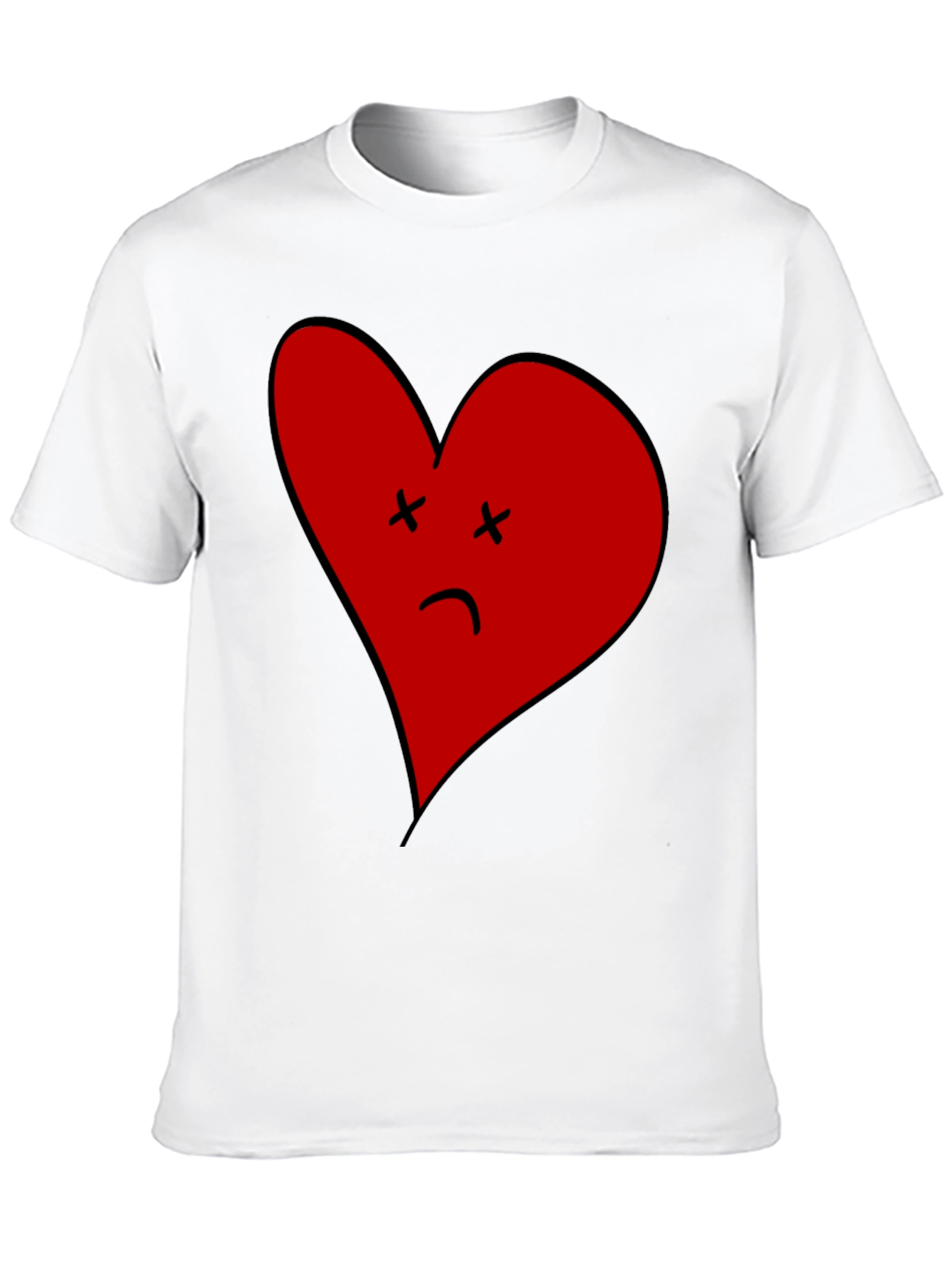 Sad Heart Graphic Tee - Unisex Black T-Shirt