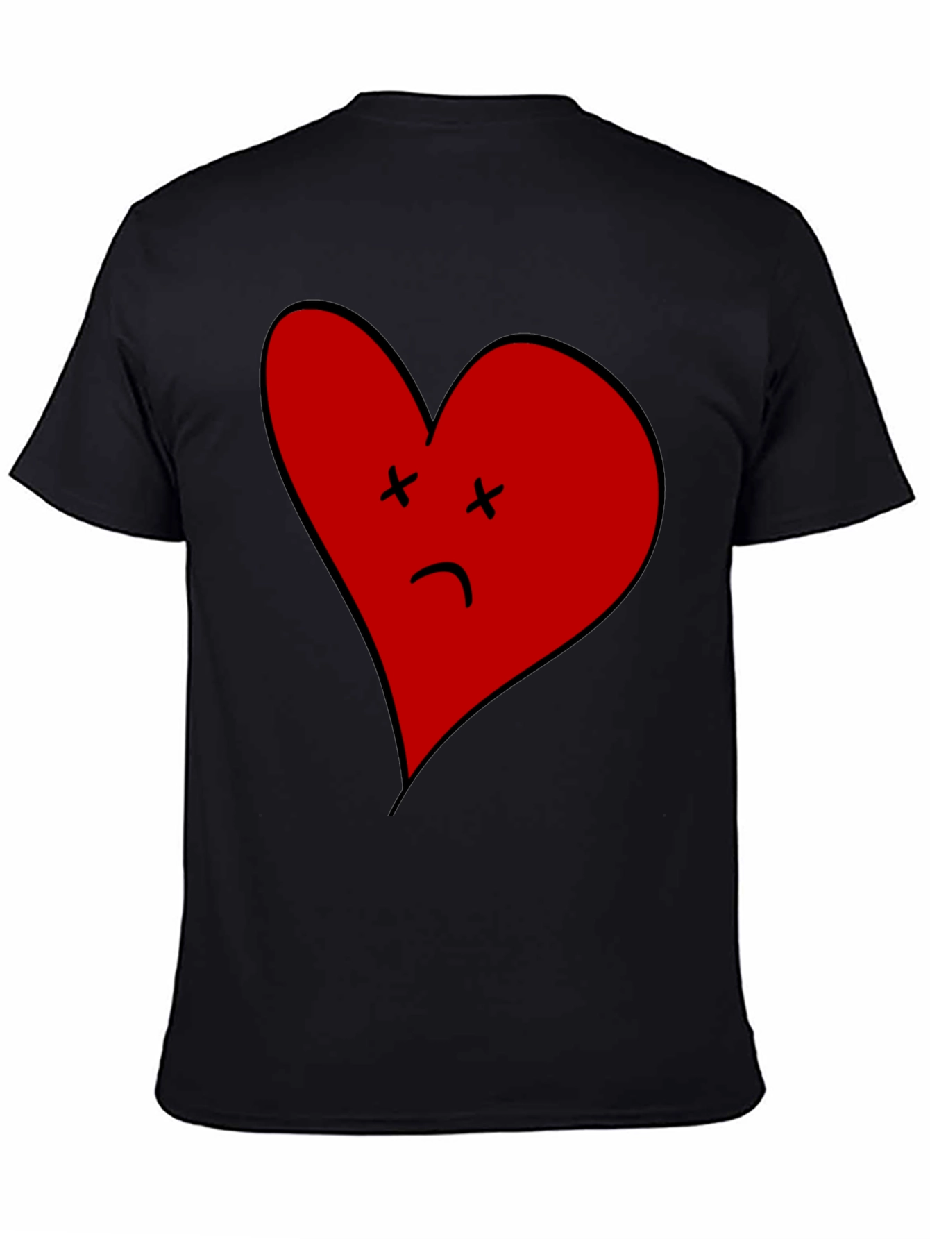 Sad Heart Graphic Tee - Unisex Black T-Shirt