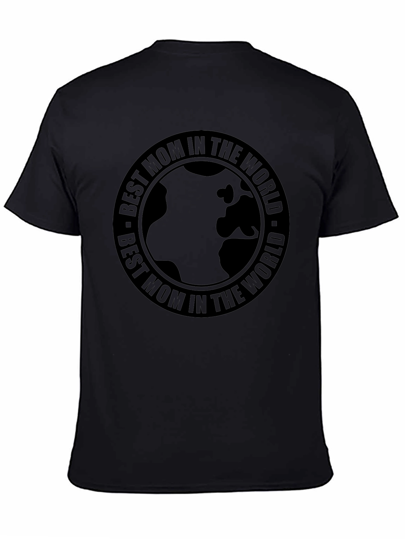 Best Mom in the World Black Graphic T-Shirt