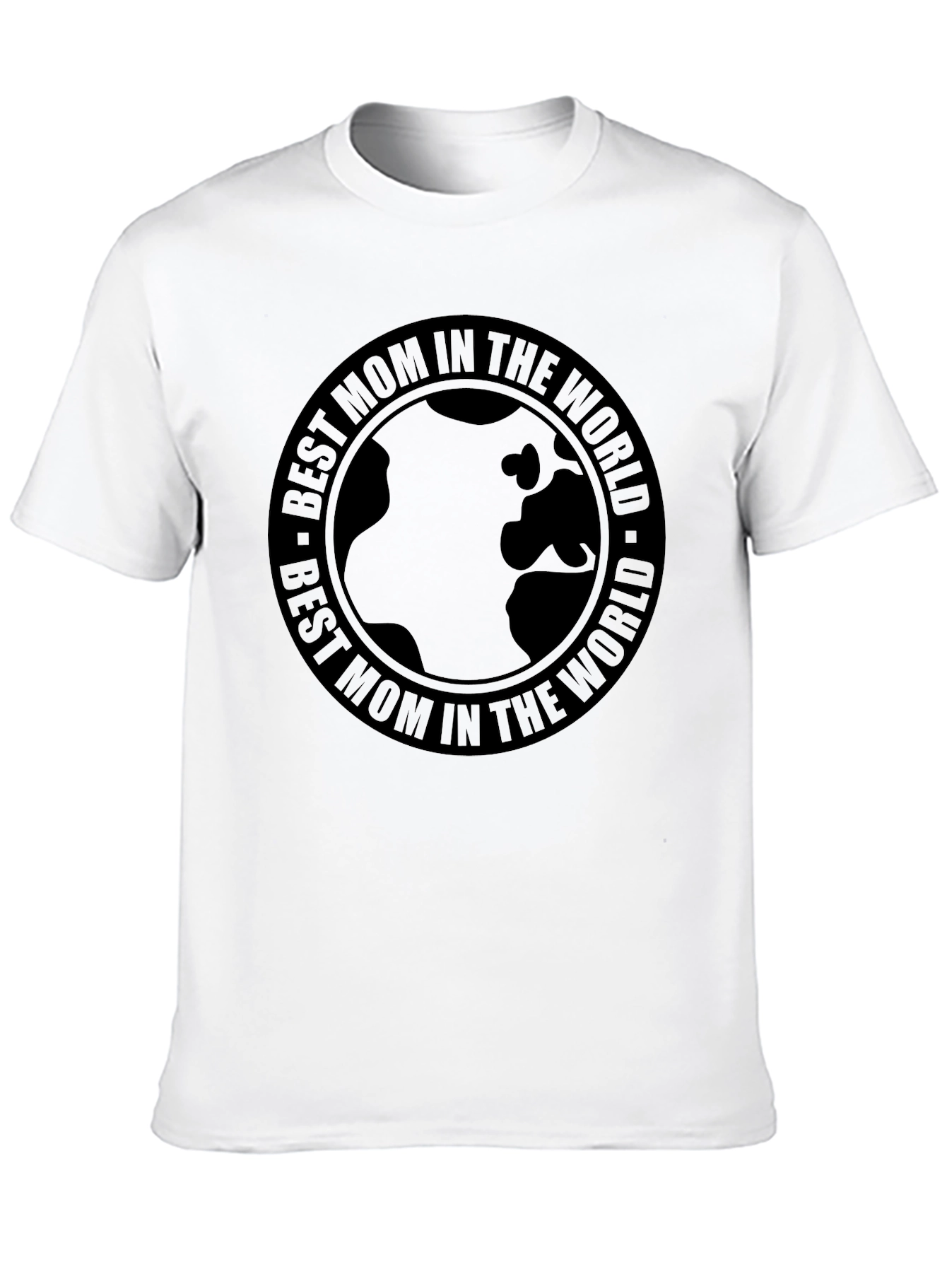 Best Mom in the World Black Graphic T-Shirt