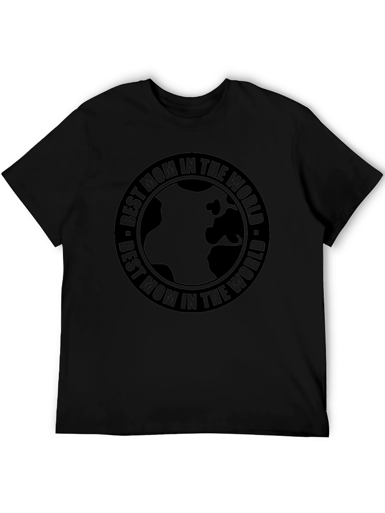 Best Mom in the World Black Graphic T-Shirt