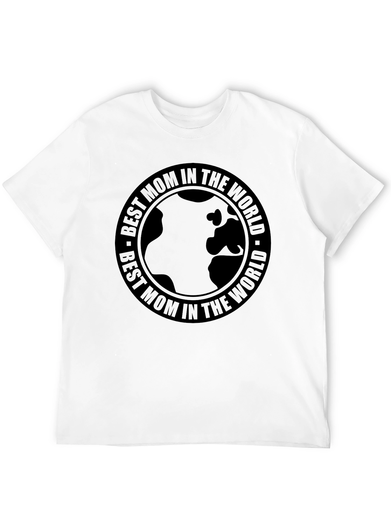 Best Mom in the World Black Graphic T-Shirt
