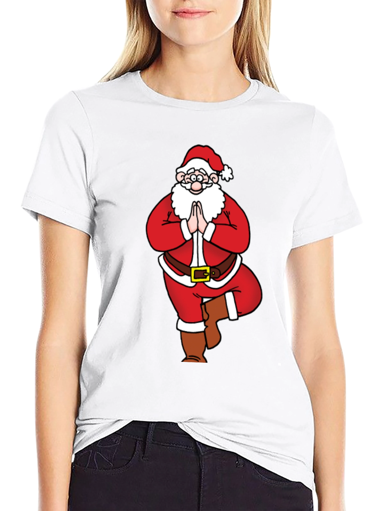 Yoga Santa Graphic Tee - Holiday Fun