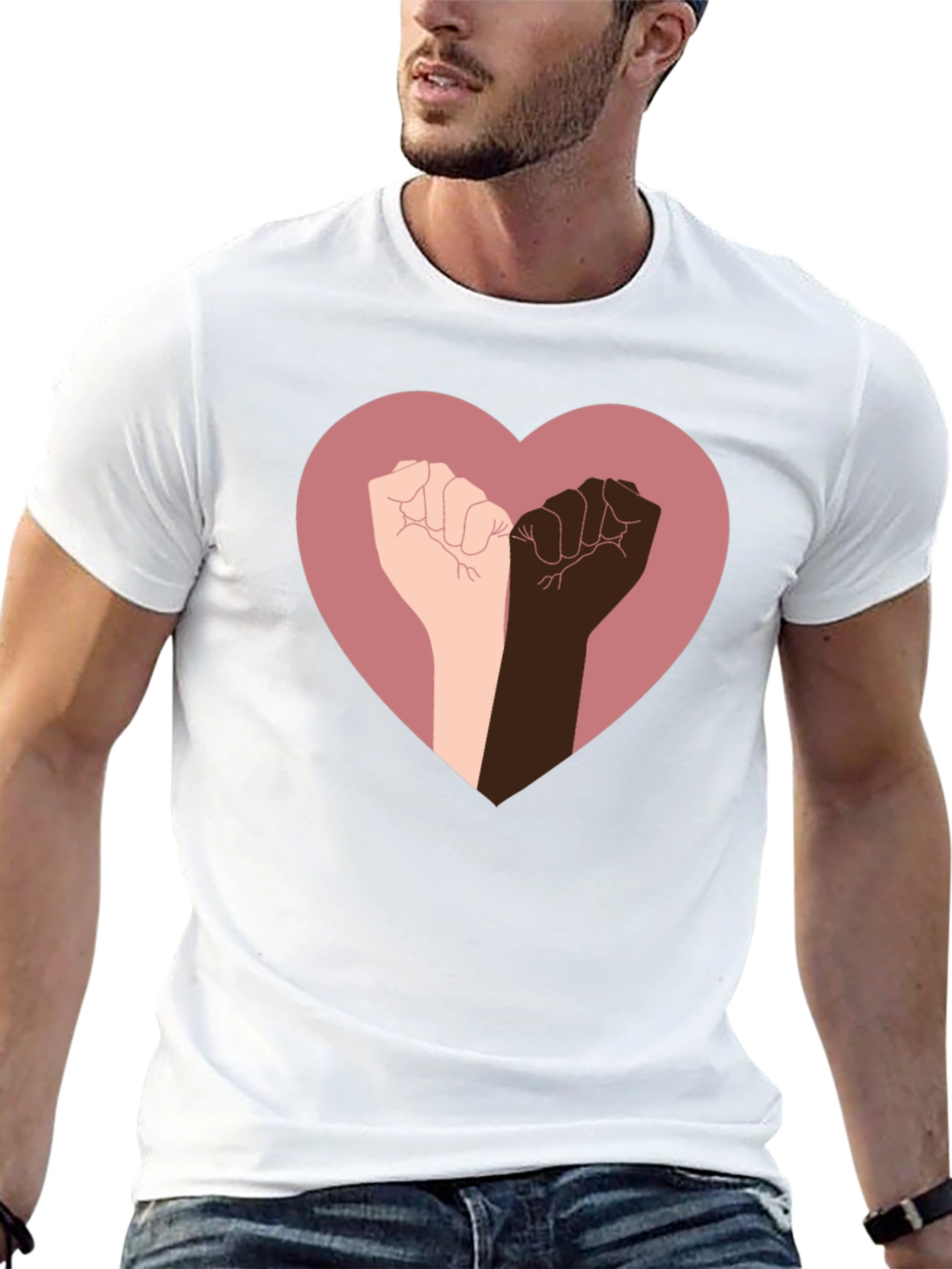 Unity Heart Fist Graphic T-Shirt