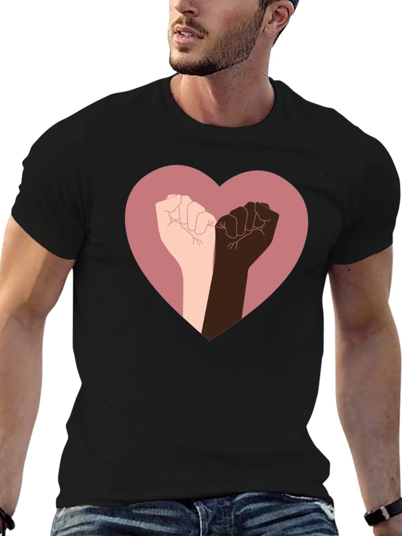 Unity Heart Fist Graphic T-Shirt