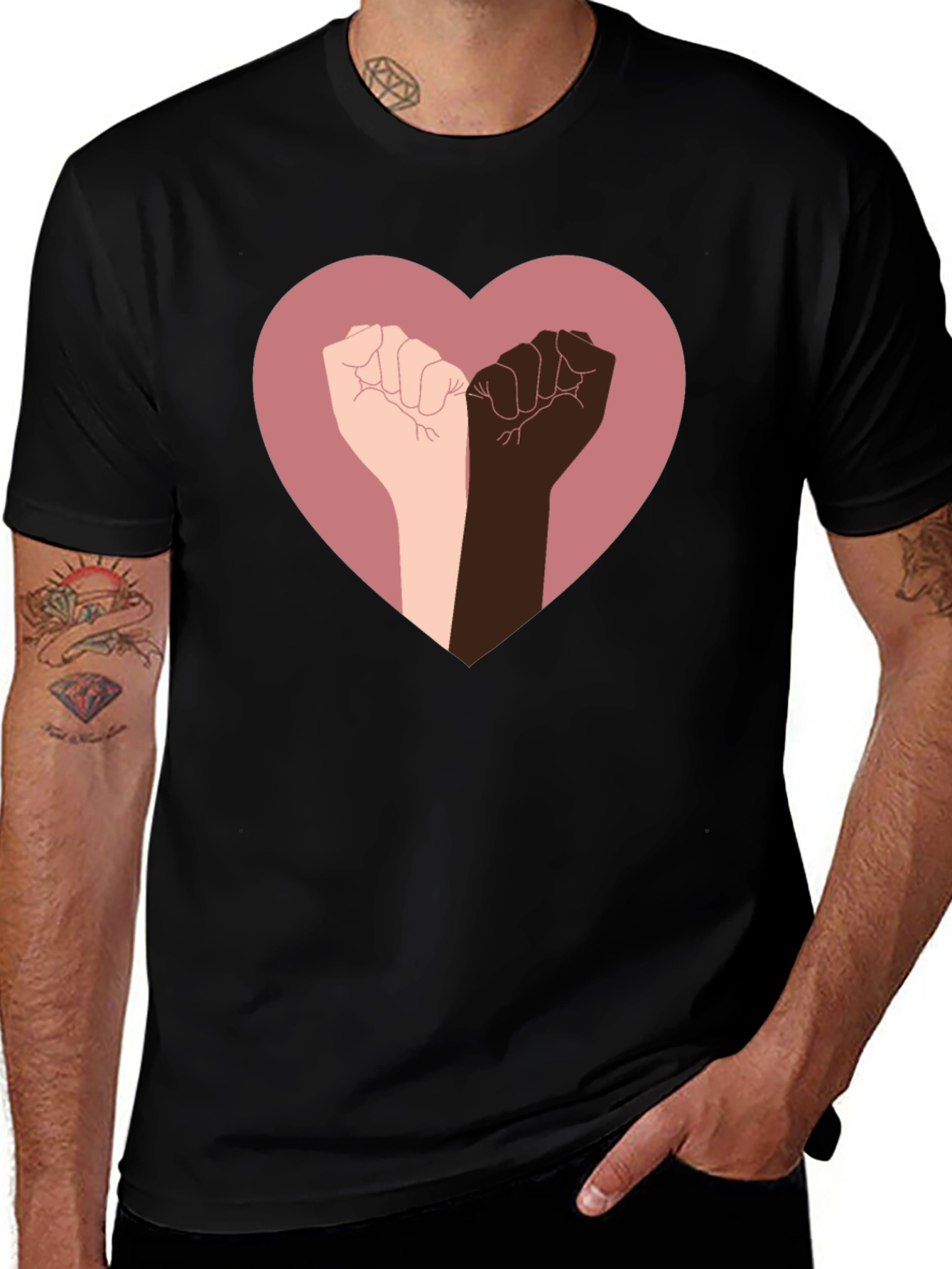 Unity Heart Fist Graphic T-Shirt