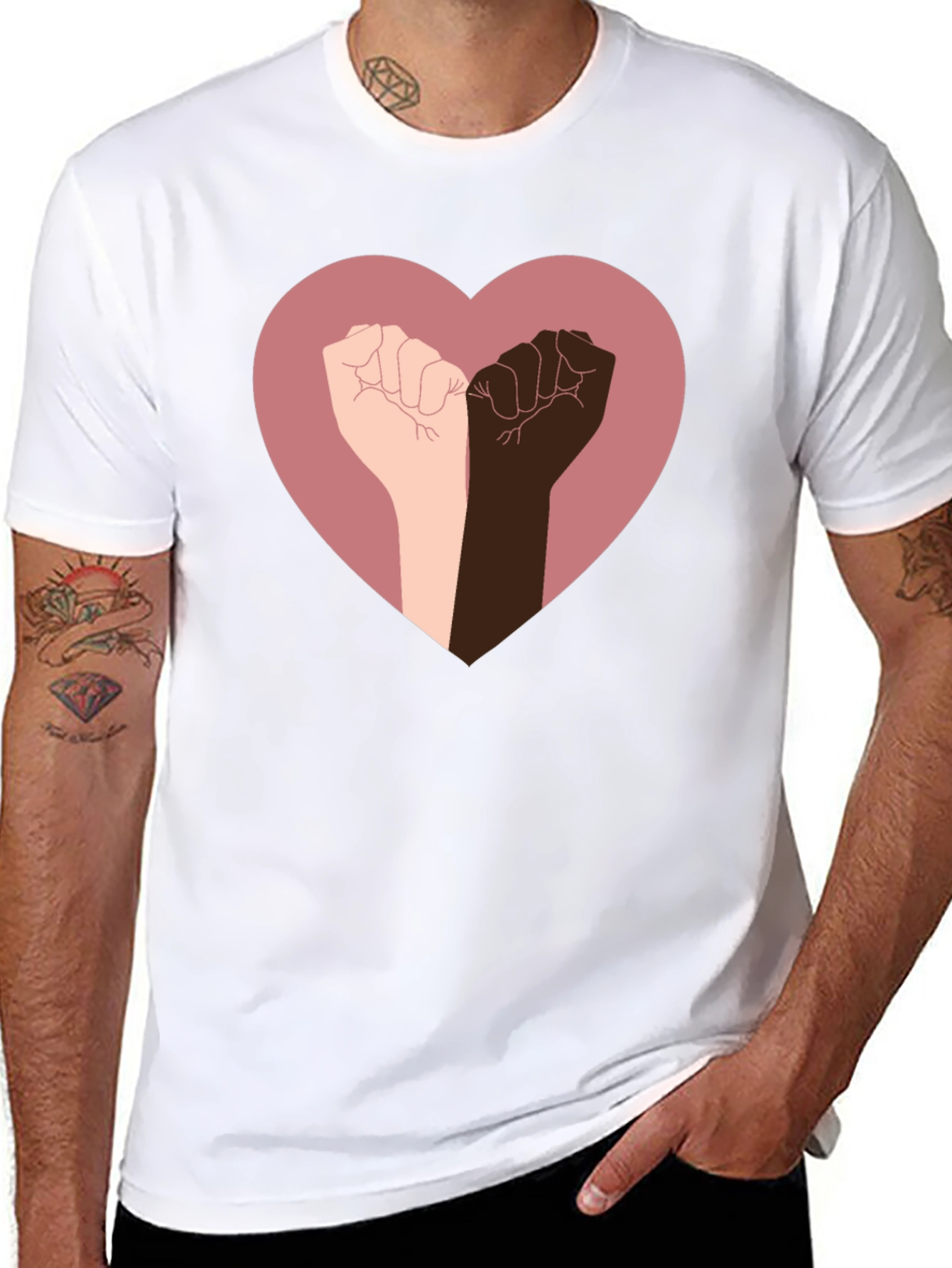 Unity Heart Fist Graphic T-Shirt