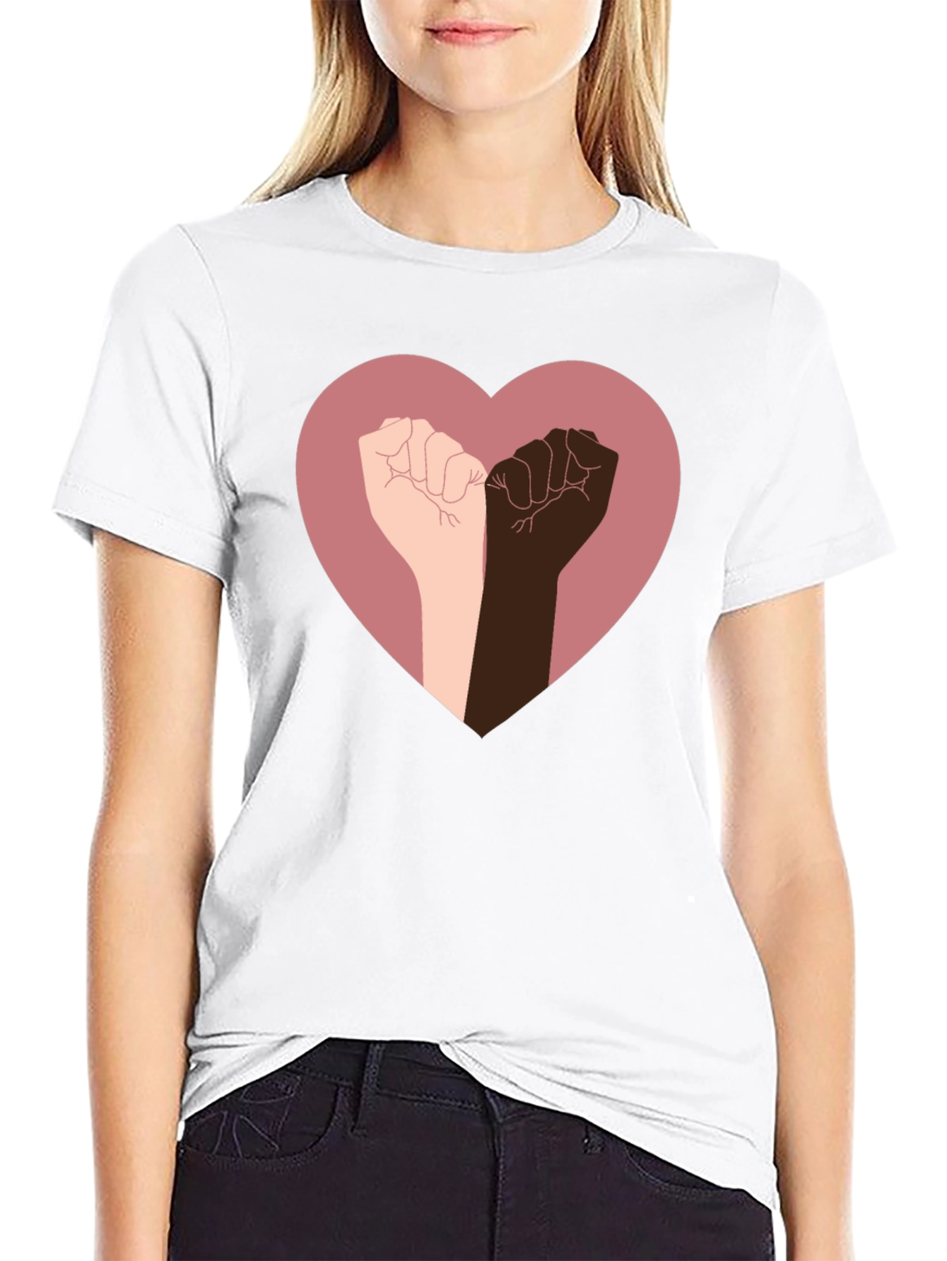 Unity Heart Fist Graphic T-Shirt