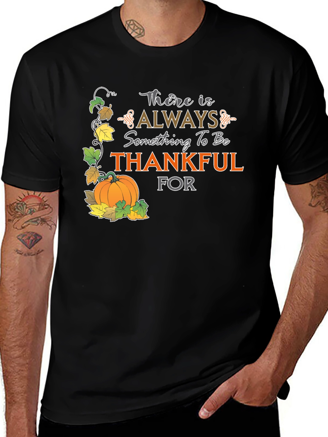 Thankful Graphic T-Shirt - Fall Harvest Design
