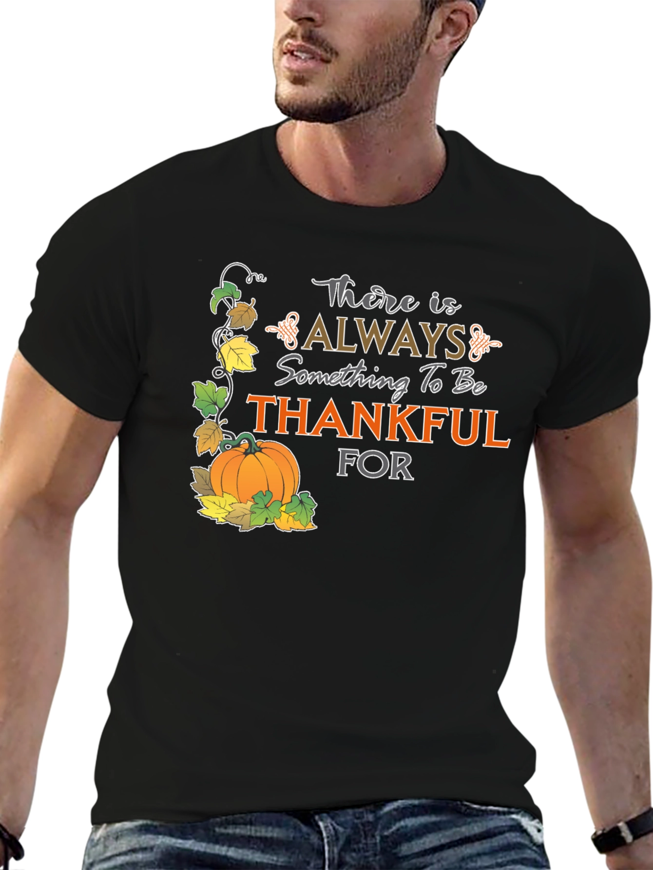 Thankful Graphic T-Shirt - Fall Harvest Design