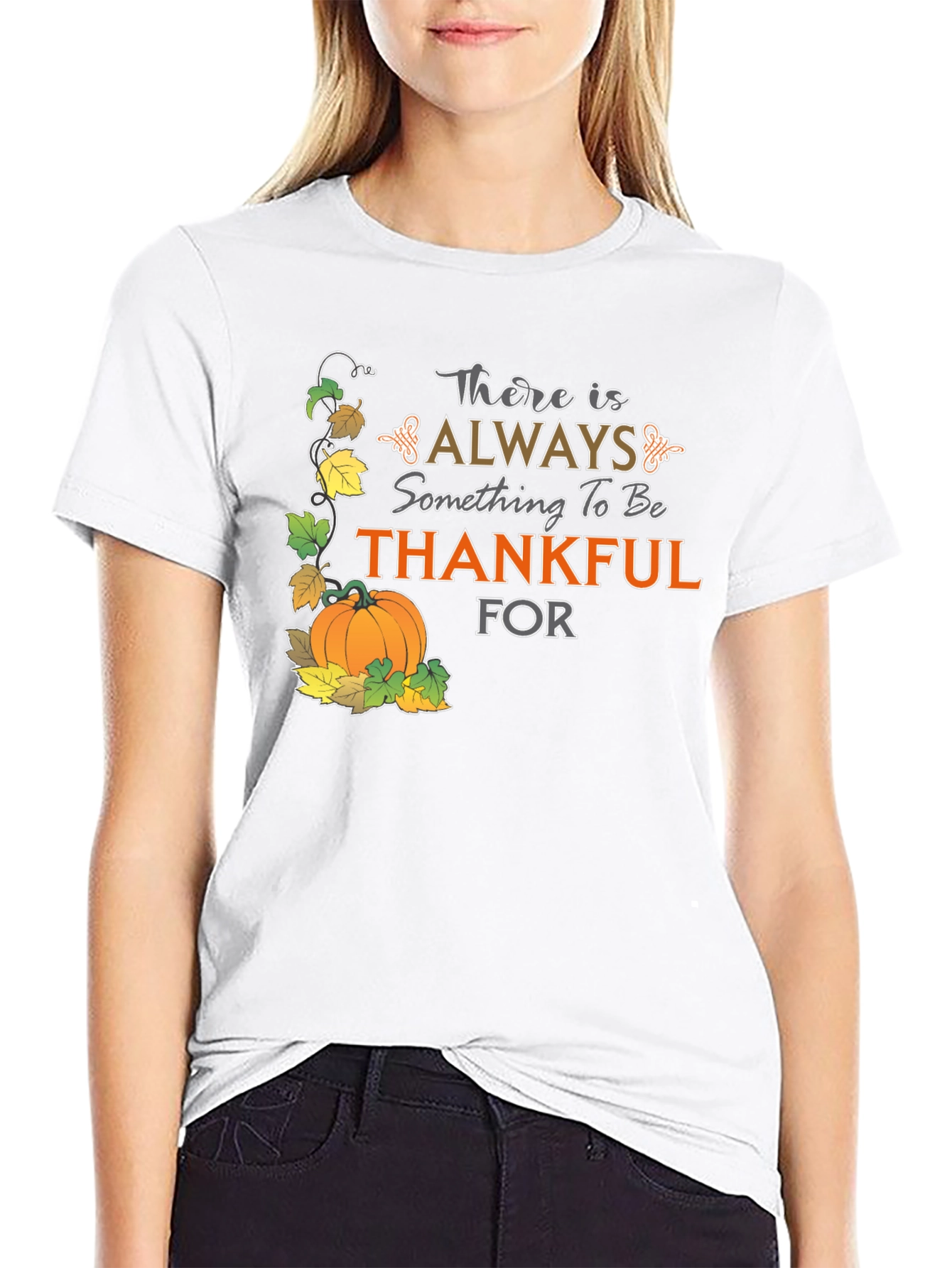 Thankful Graphic T-Shirt - Fall Harvest Design