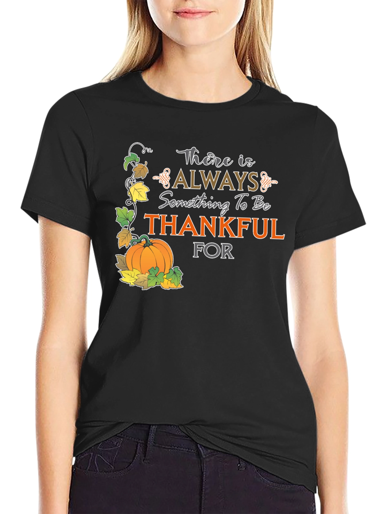 Thankful Graphic T-Shirt - Fall Harvest Design