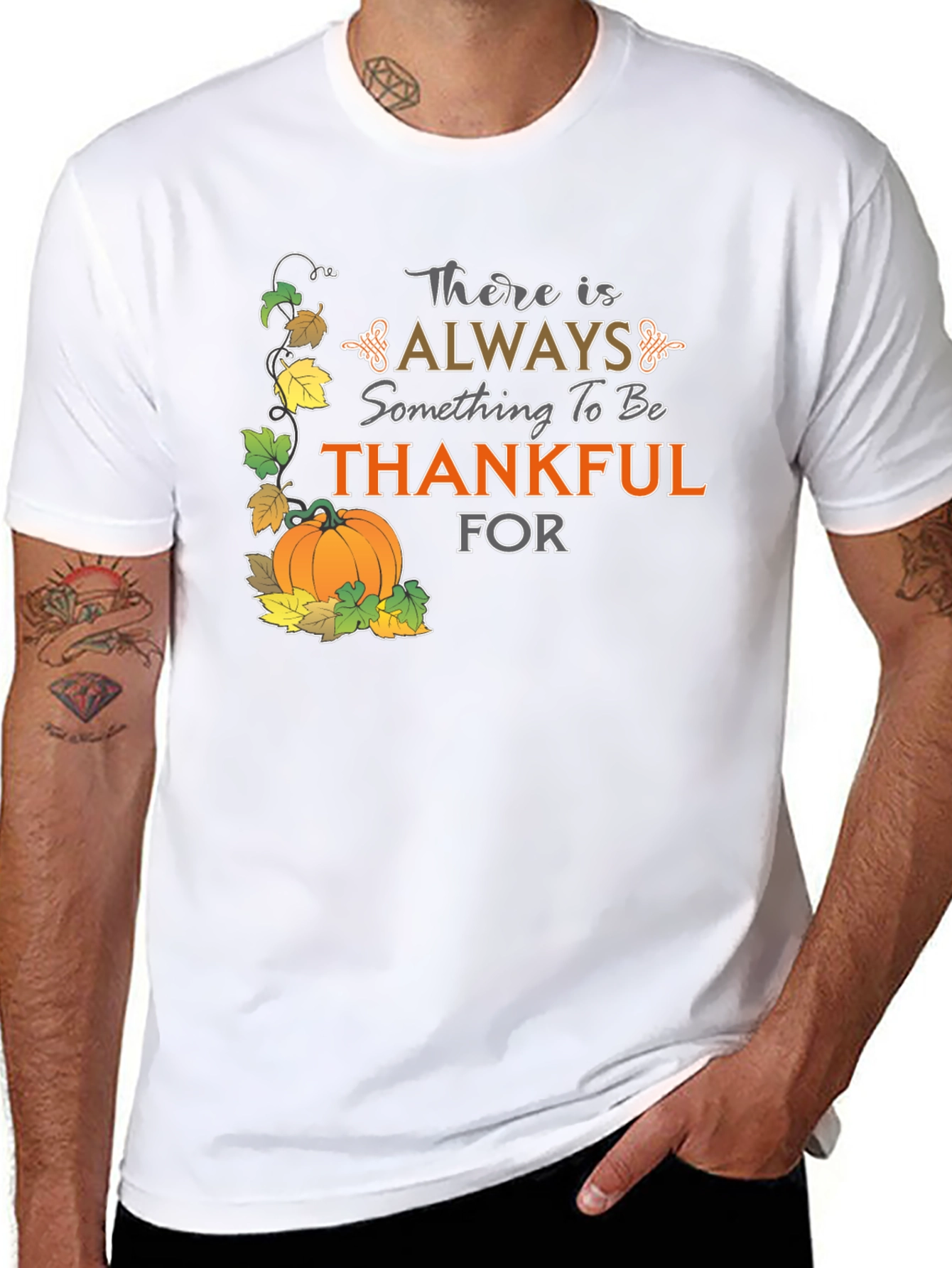 Thankful Graphic T-Shirt - Fall Harvest Design