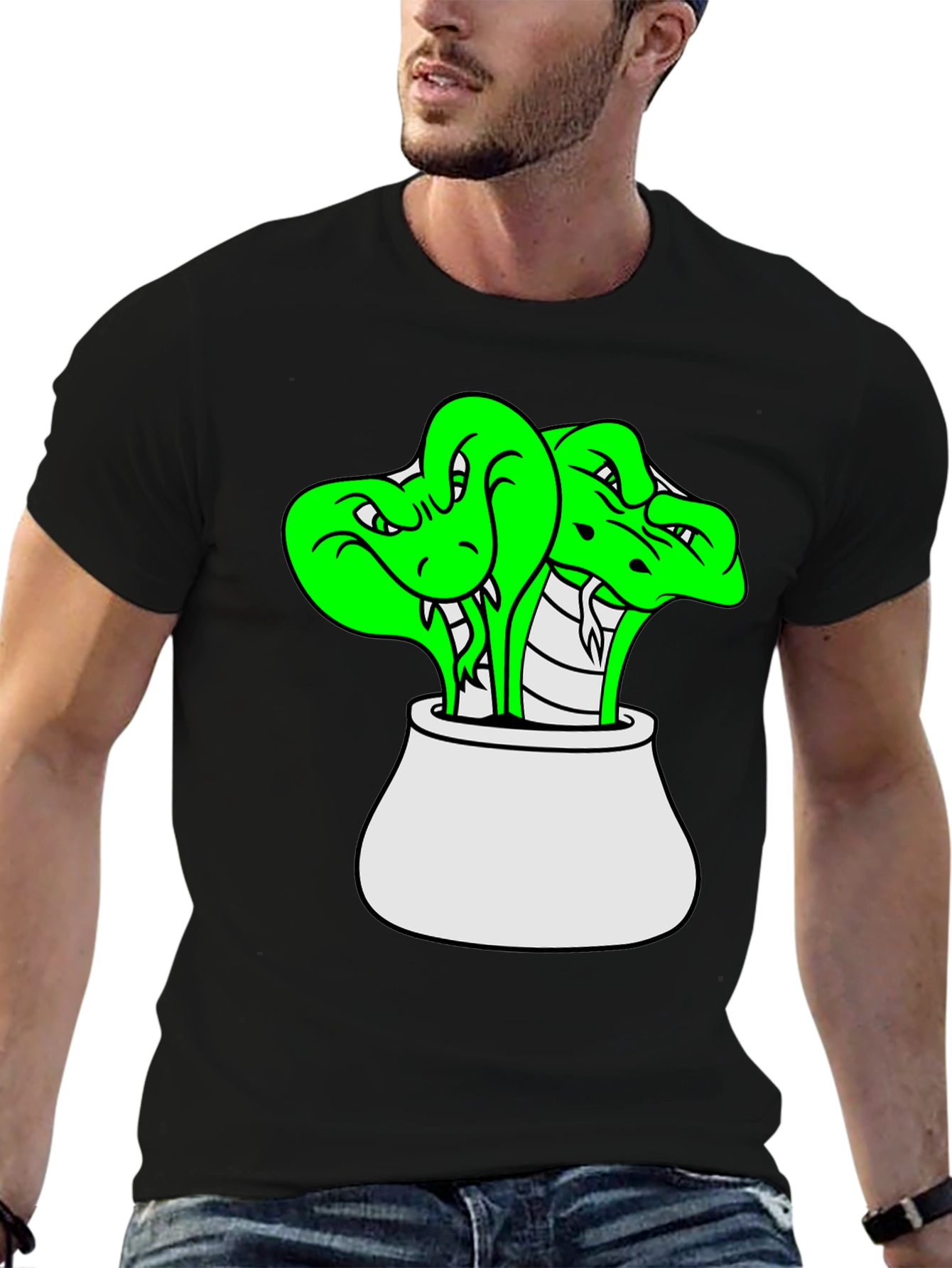 Cobra Pot T-Shirt - Mens Black Tee