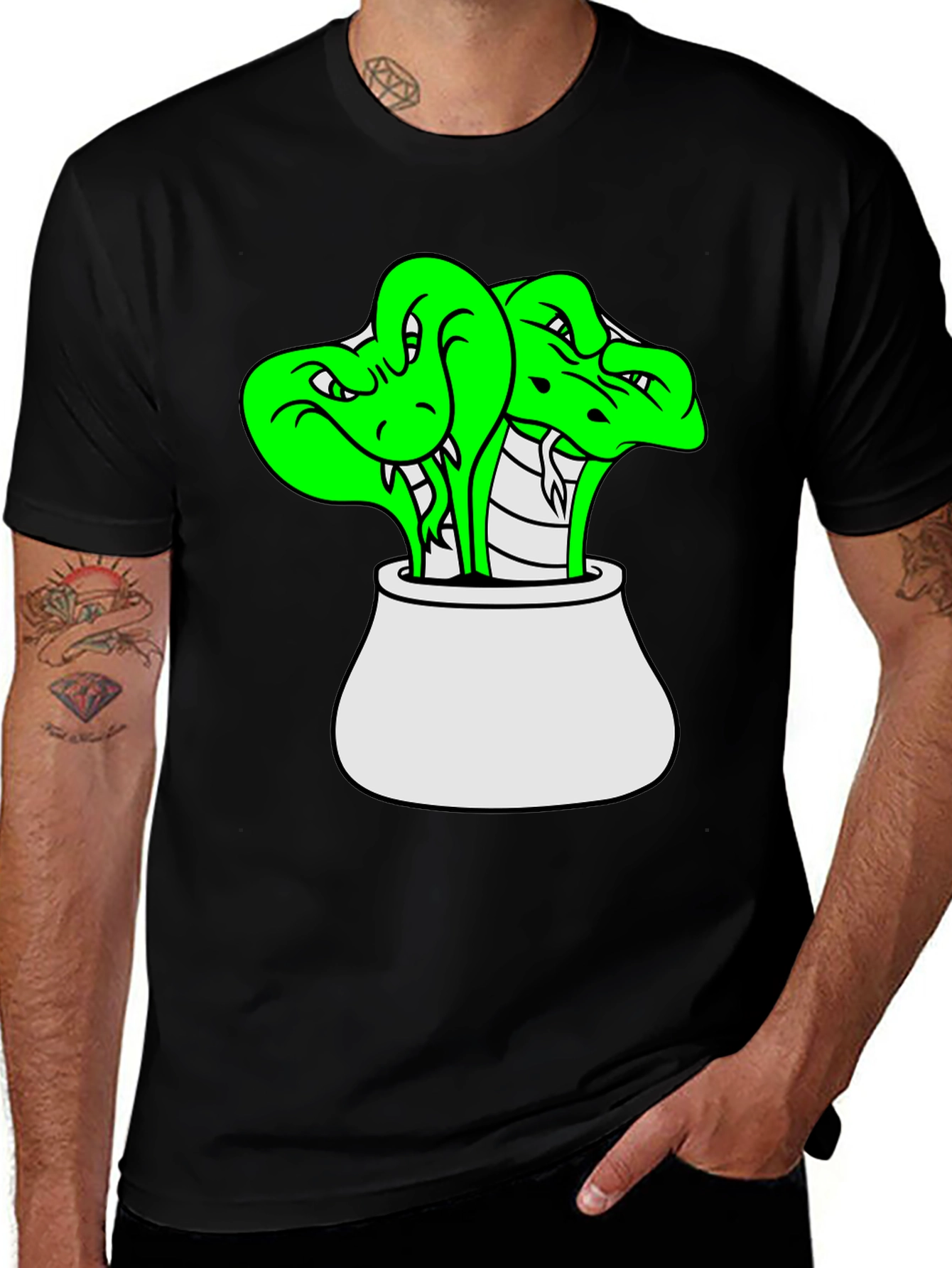 Cobra Pot T-Shirt - Mens Black Tee