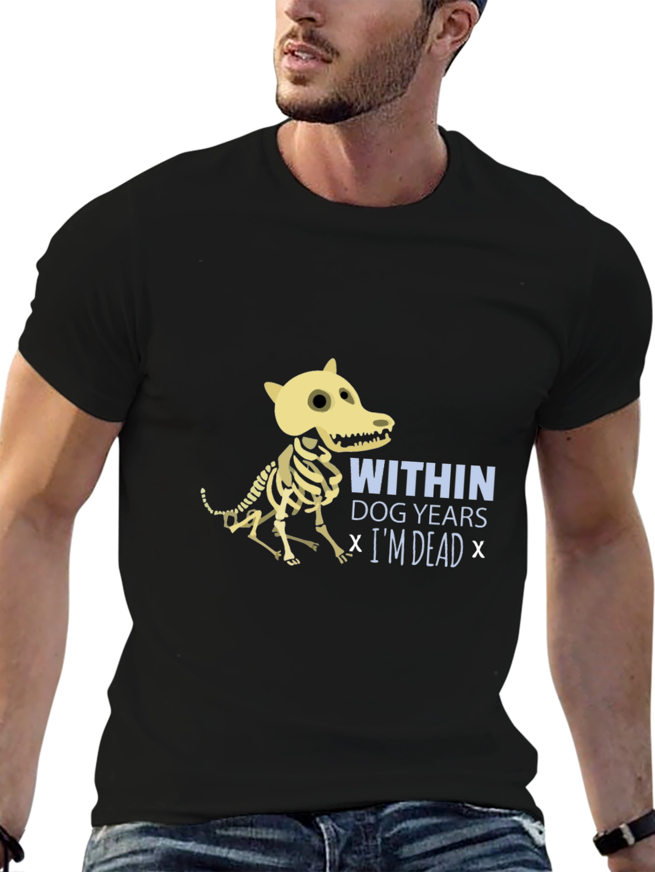 Dog Years Funny Skeleton T-Shirt
