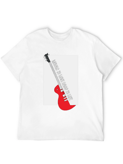 Music is Love Bass is Life Black T-Shirt