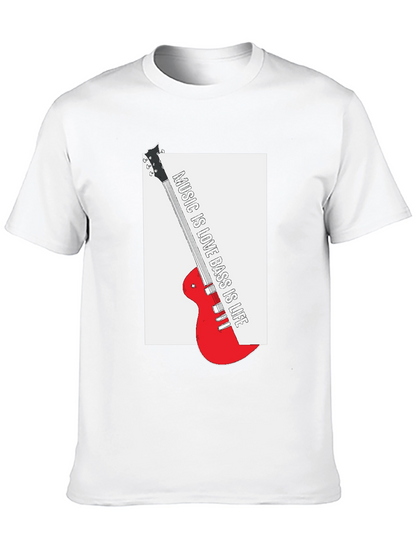 Music is Love Bass is Life Black T-Shirt