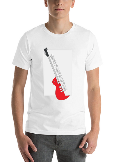 Music is Love Bass is Life Black T-Shirt
