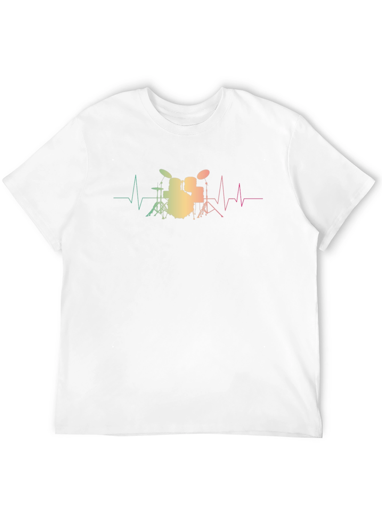 Drum Kit Heartbeat T-Shirt - Musician Tee
