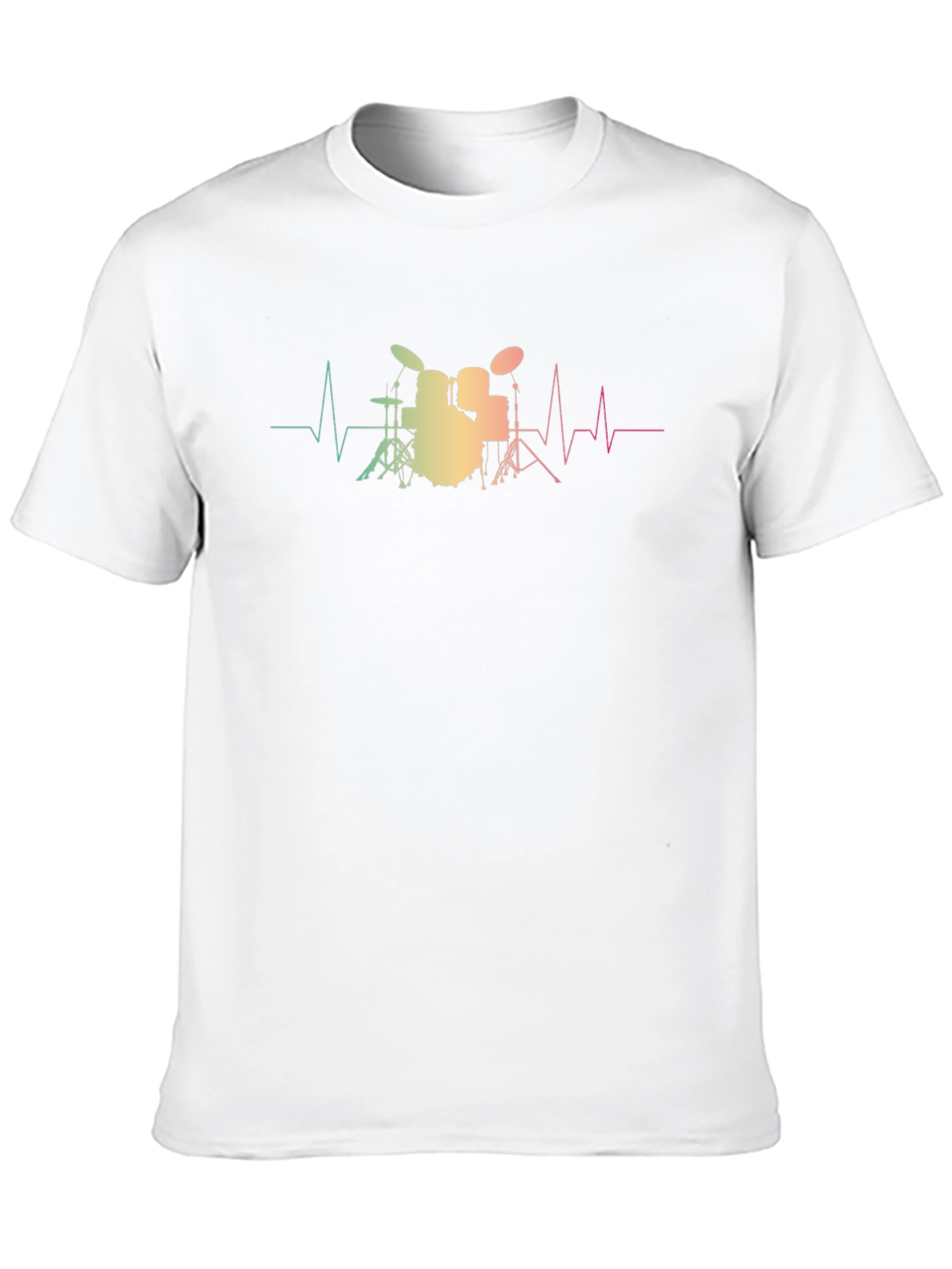 Drum Kit Heartbeat T-Shirt - Musician Tee