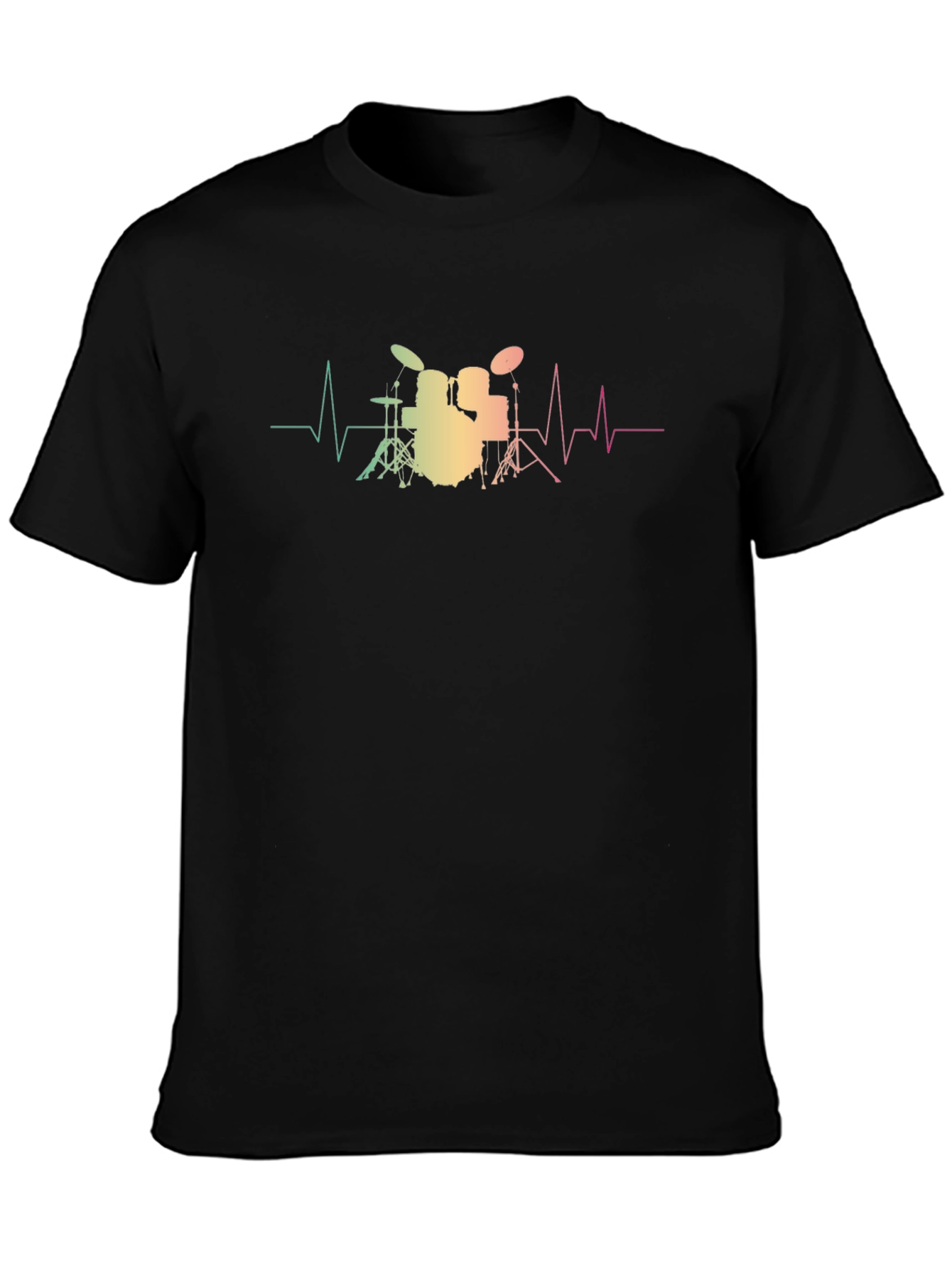 Drum Kit Heartbeat T-Shirt - Musician Tee