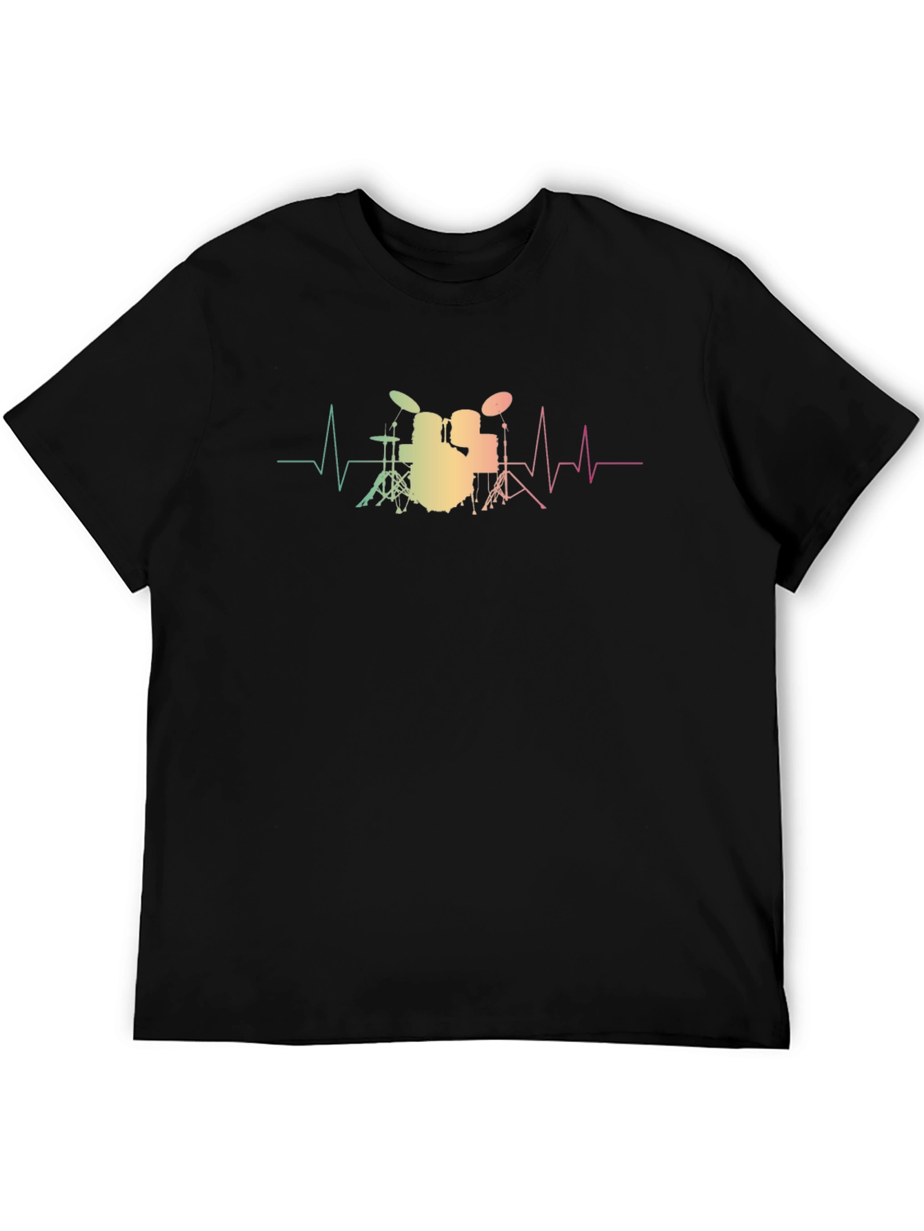 Drum Kit Heartbeat T-Shirt - Musician Tee