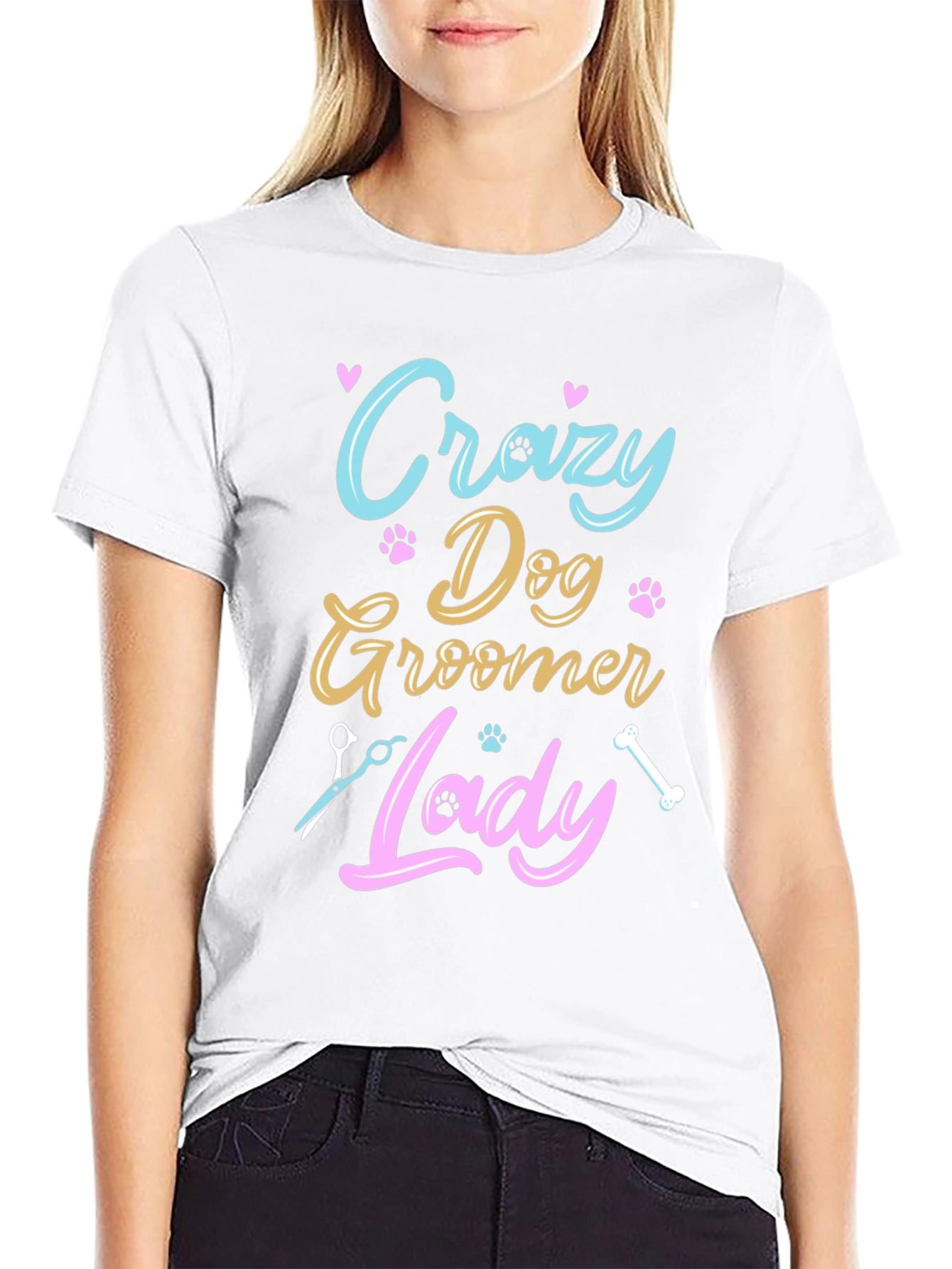 Crazy Dog Groomer Lady T-Shirt