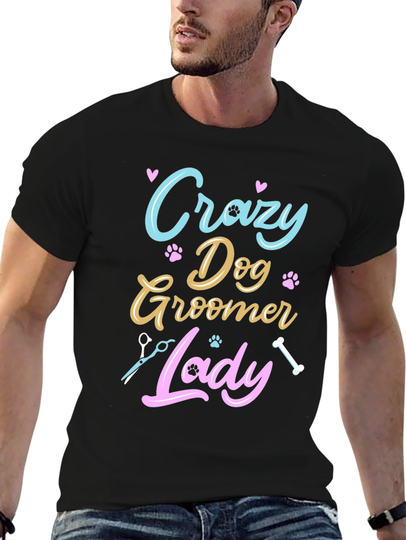 Crazy Dog Groomer Lady T-Shirt