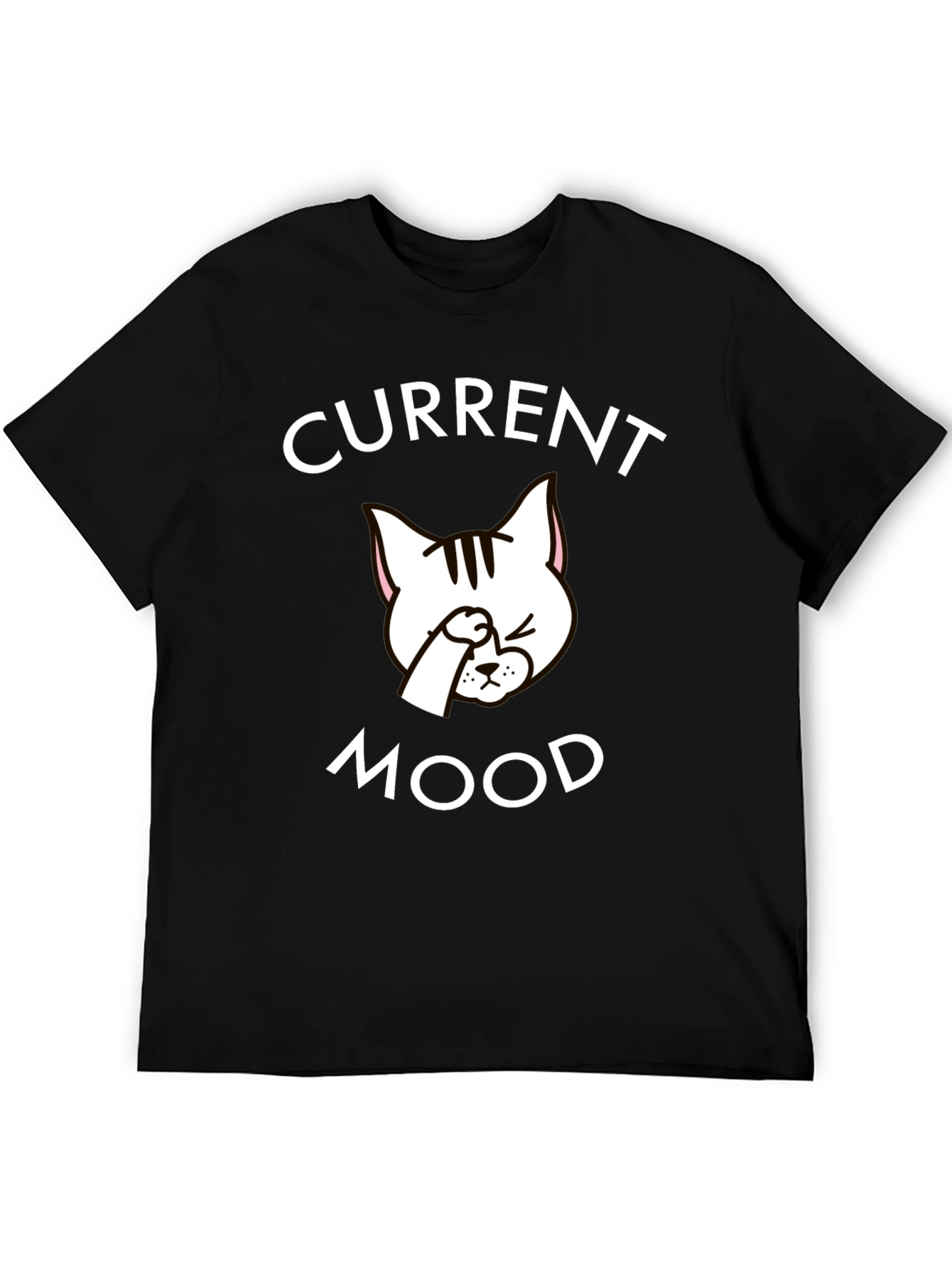 Current Mood Cat Graphic T-Shirt - Trendy Unisex Tee