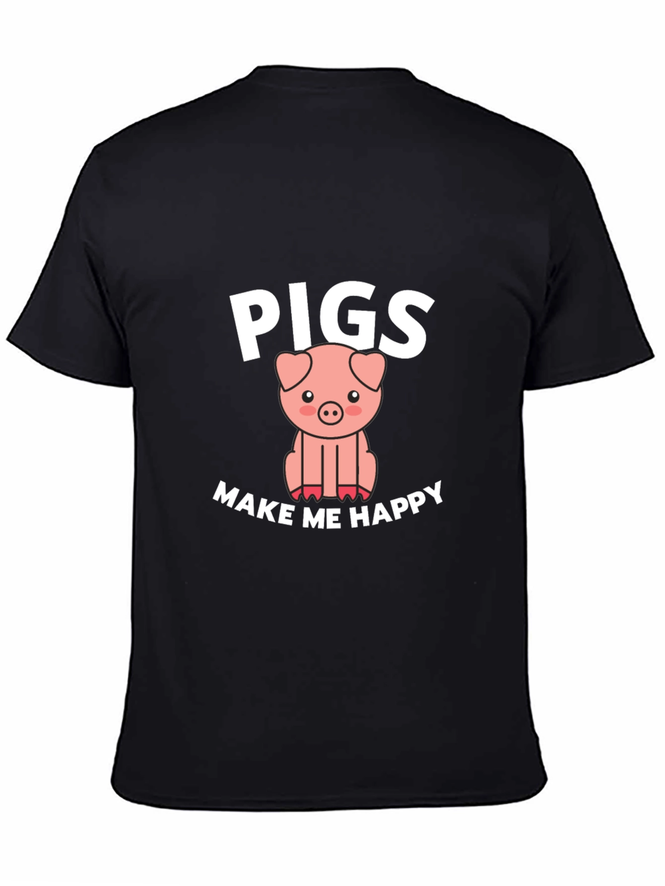 Pigs Make Me Happy Graphic T-Shirt