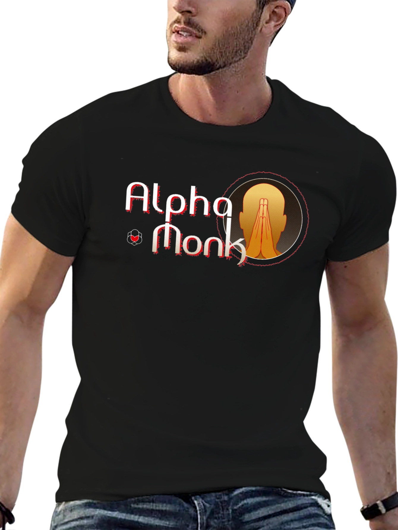 Alpha Monk Graphic Tee - Black