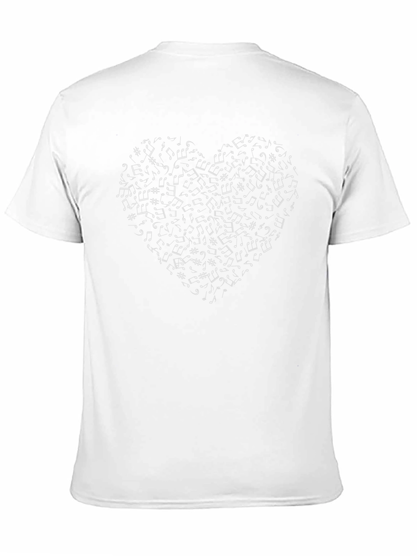 Music Heart Graphic T-Shirt - Black Cotton Tee