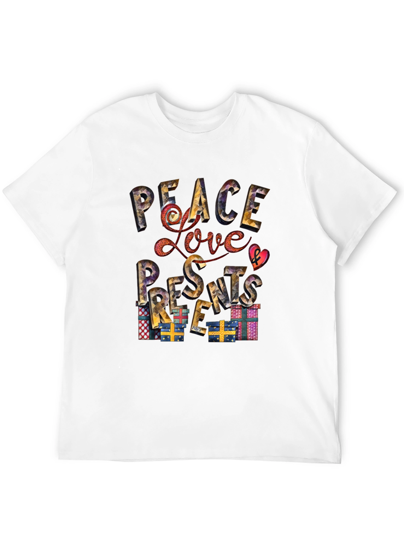 Peace Love Presents Christmas T-Shirt