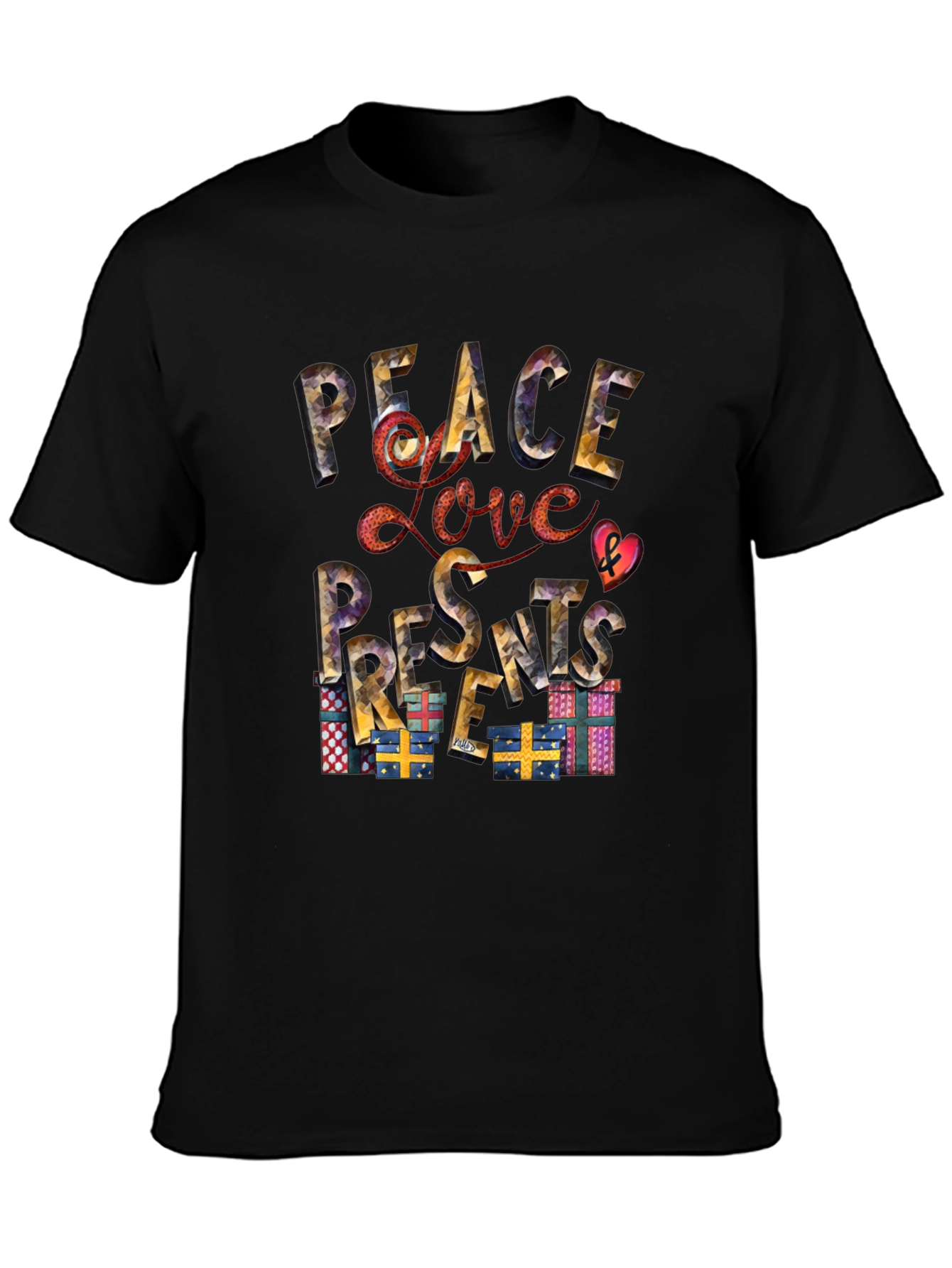 Peace Love Presents Christmas T-Shirt