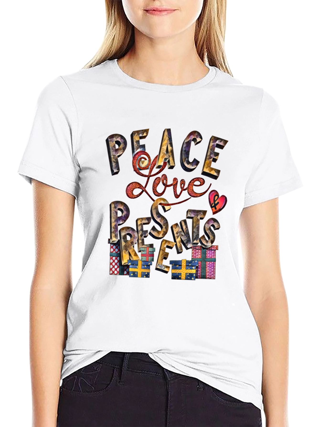 Peace Love Presents Christmas T-Shirt