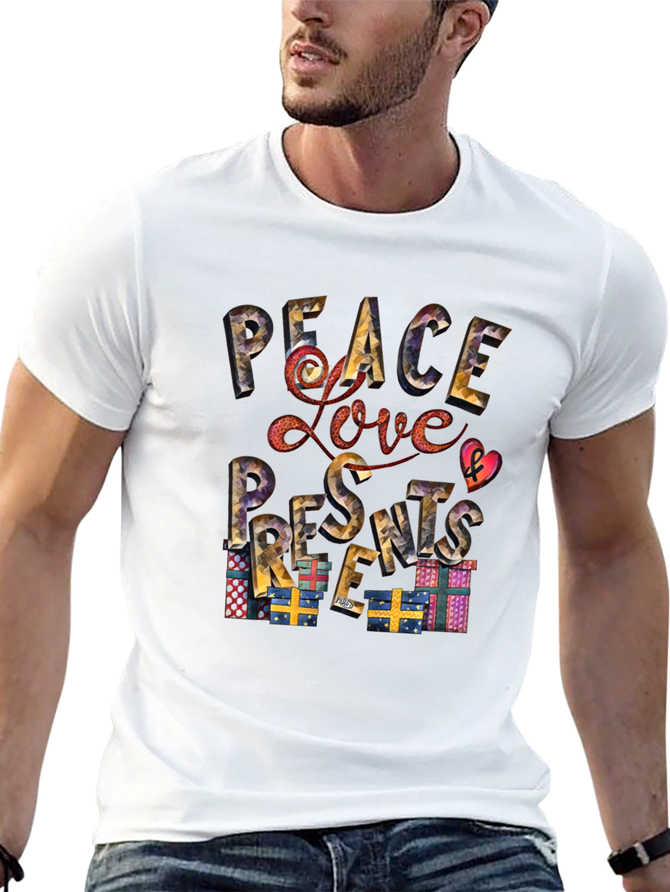 Peace Love Presents Christmas T-Shirt