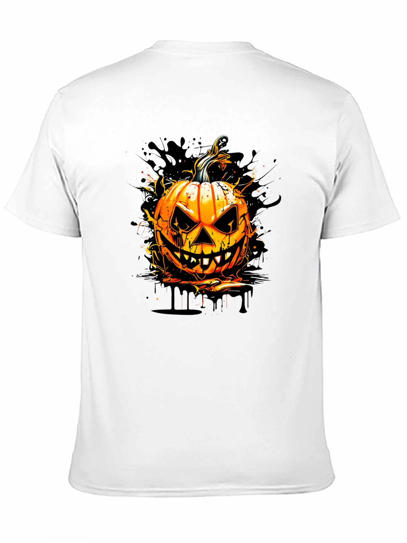 Halloween Pumpkin Graphic Tee - Spooky Season Style